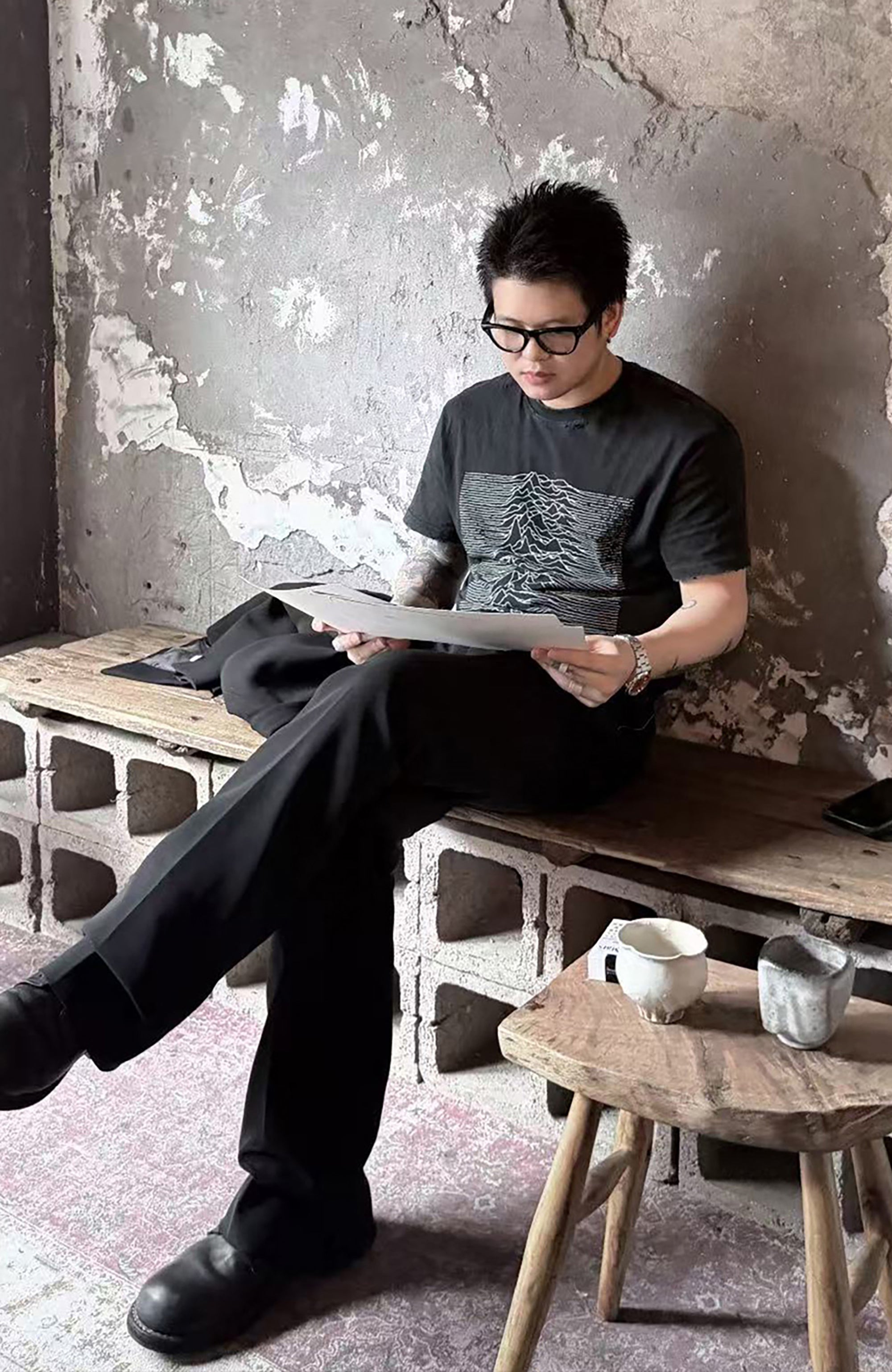 UNDERWATER Pulse Graphic Washed Tee