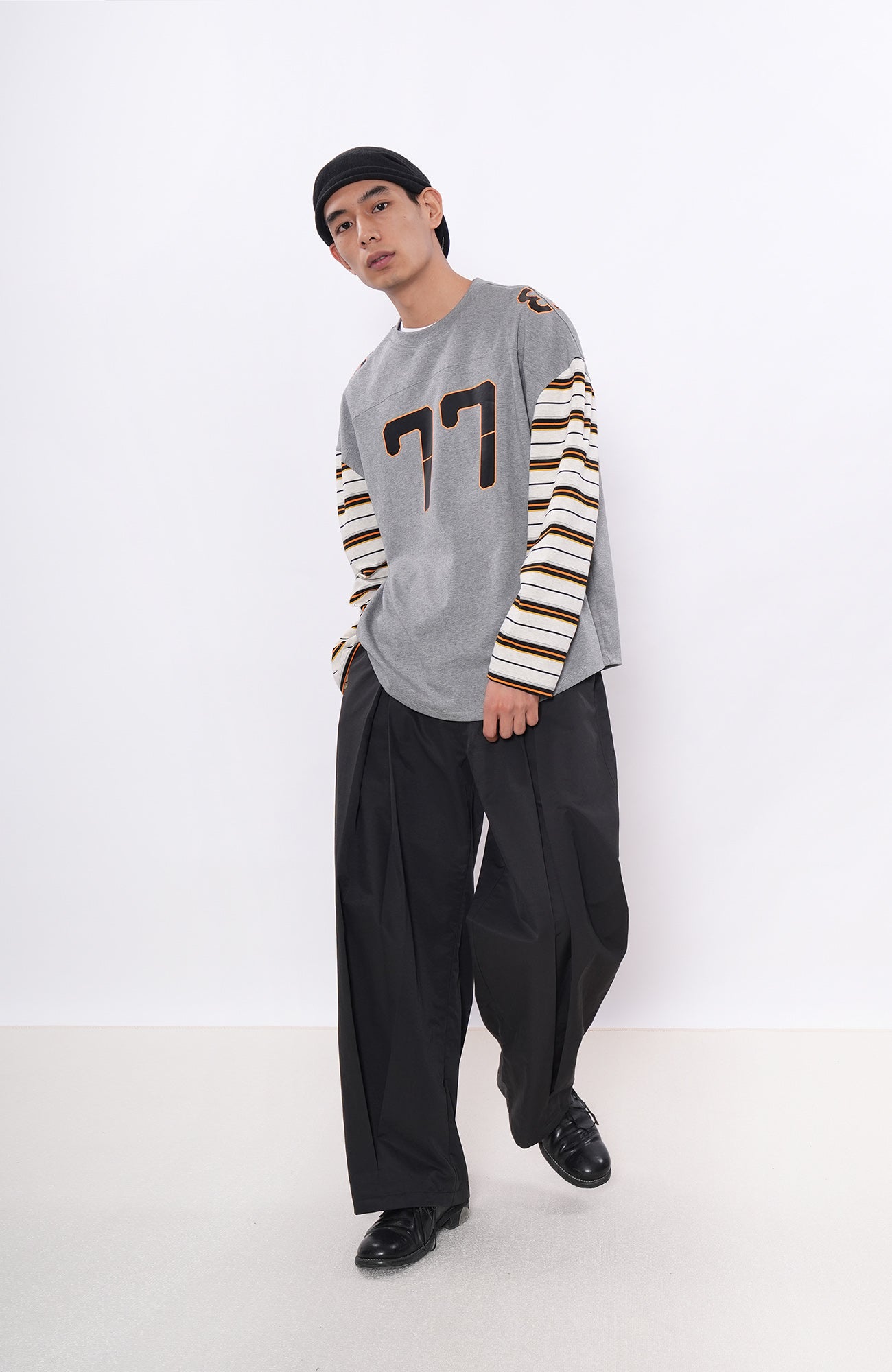 7440 37 1 77 Graphic Drop-Shoulder Stripe Jersey, premium urban and streetwear designers apparel on PROJECTISR.com, 7440 37 1