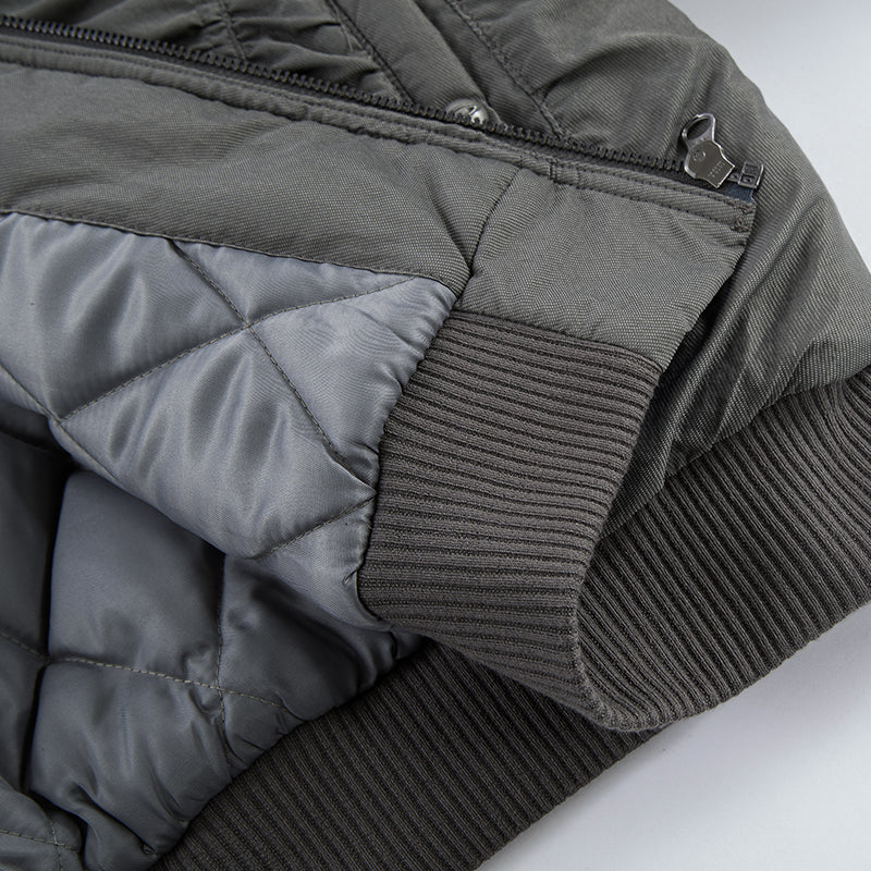 F2CE Ruched Nylon Hooded Bomber