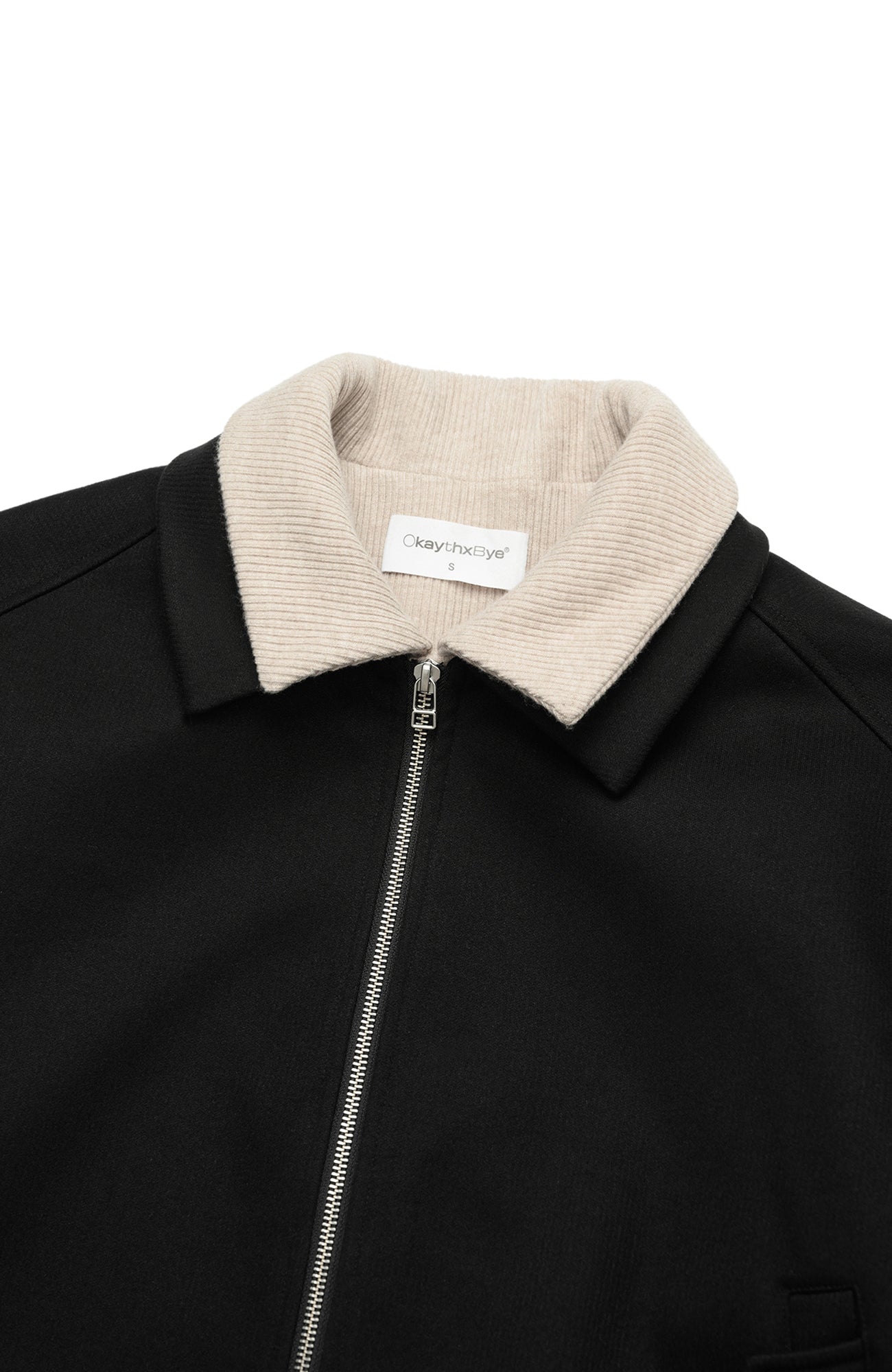 OKAYTHXBYE Faux-Layer Knit-Inset Jacket