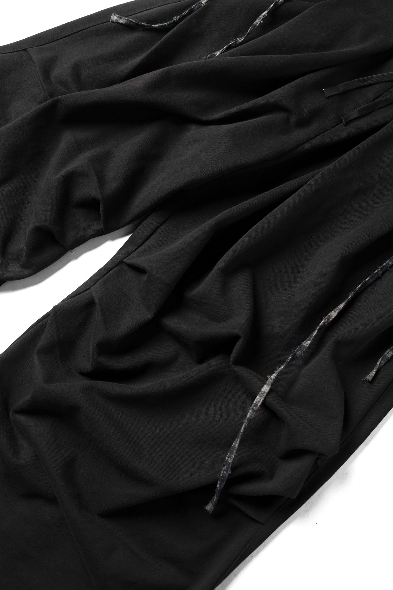 RELABEL Double Waistband Detachable Back Flap Oversized Sweatpants Black