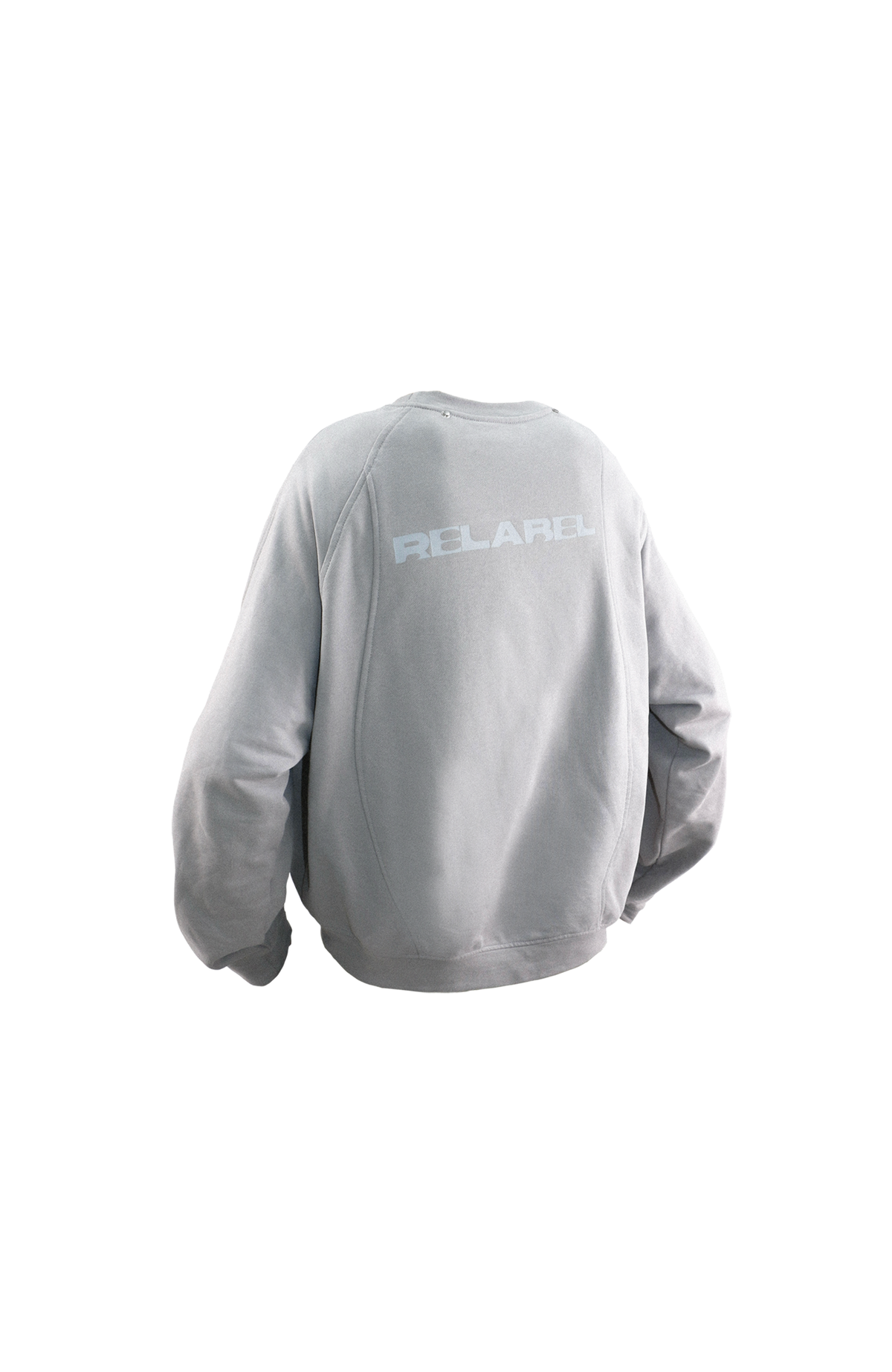 RELABEL Deconstructed Asymmetrical Detachable Hood Oversized Crewneck