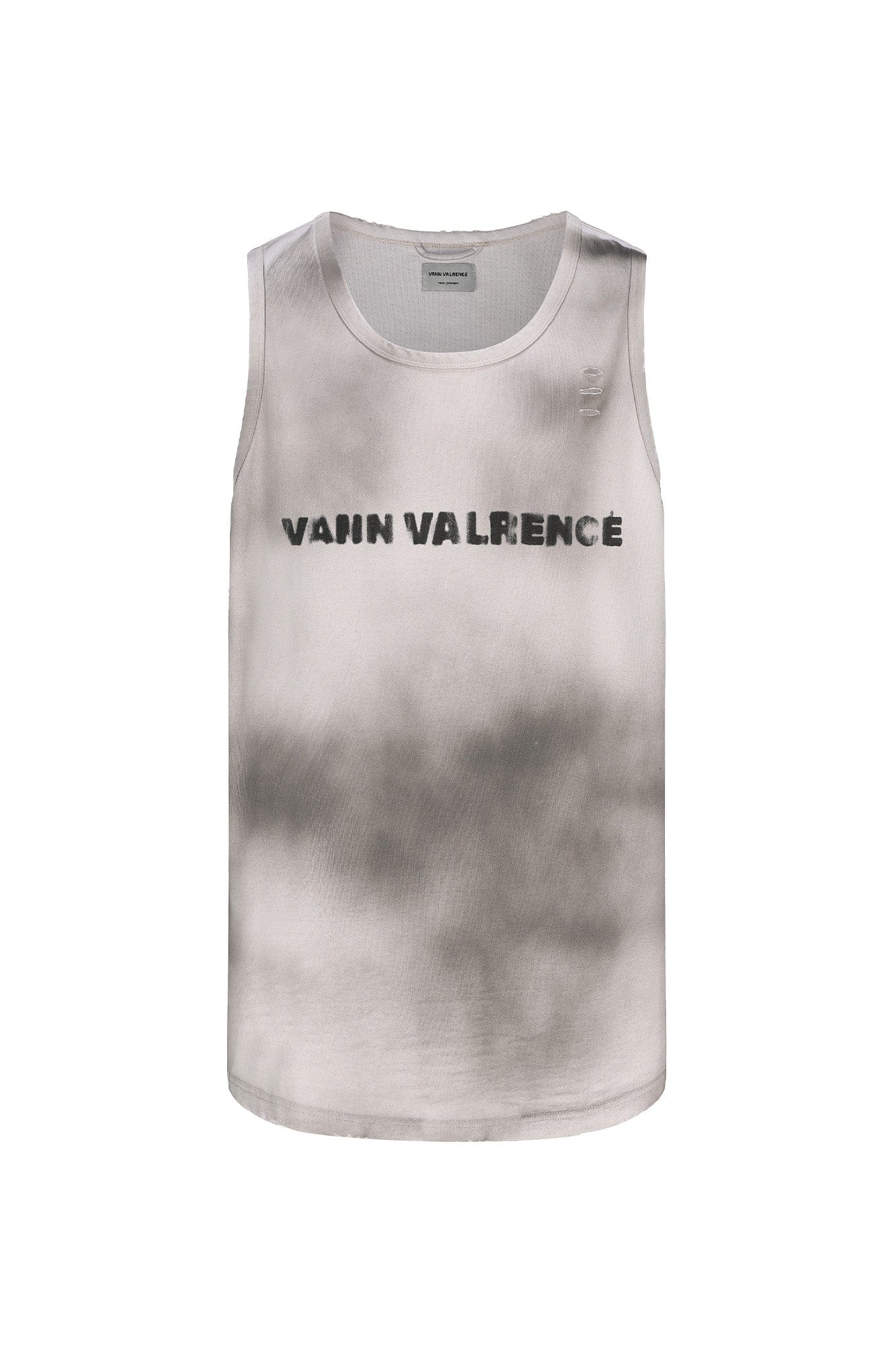 VANN VALRENCE Tie-Dye Distressed LOGO Sleeveless T-Shirt, premium urban and streetwear designers apparel on PROJECTISR.com, VANN VALRENCE