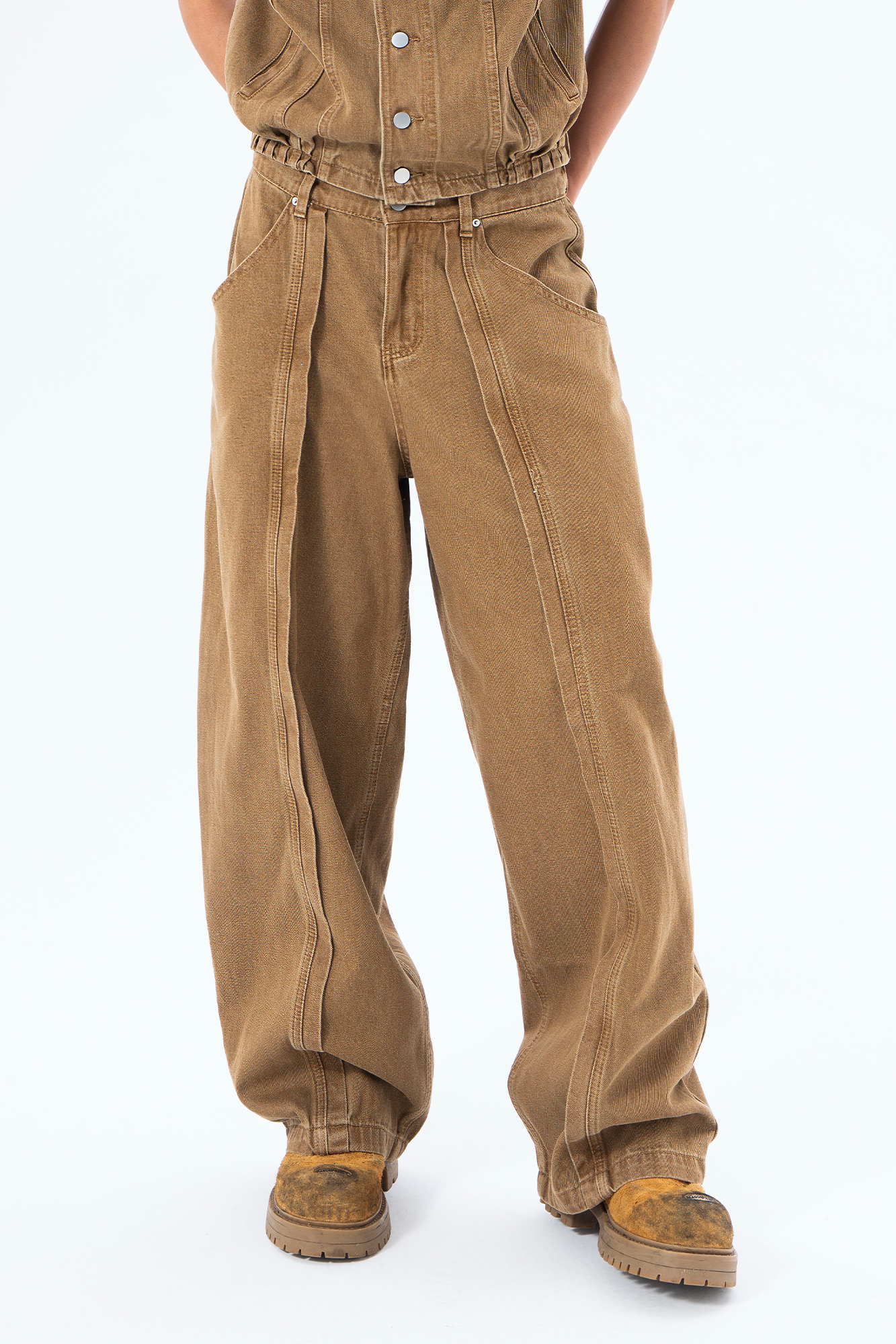 CLP Retro Washed Paneled Oversized Jeans