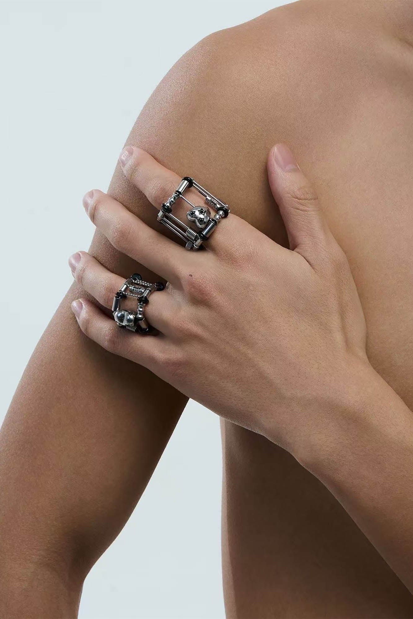 ILLUSORY Danger Signal Cage Ring, premium urban and streetwear designers apparel on PROJECTISR.com, ILLUSORY
