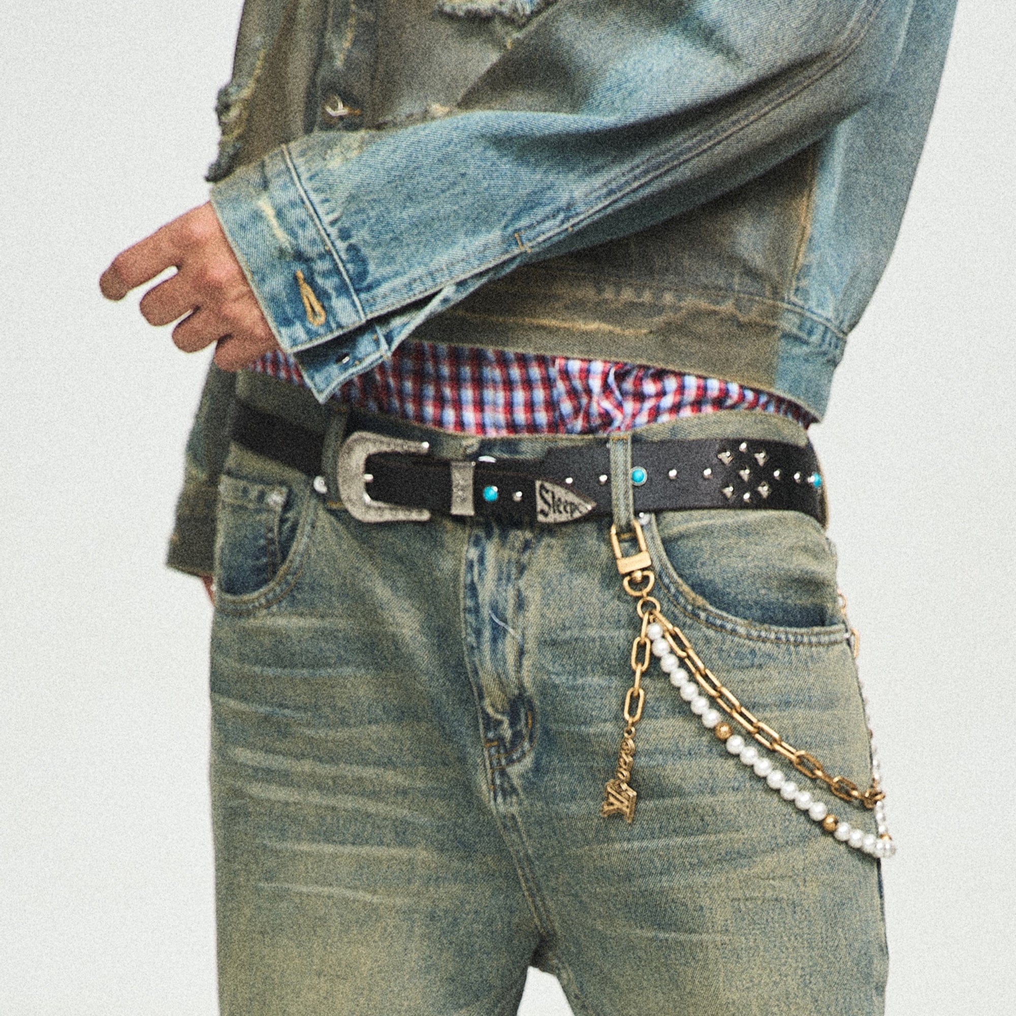 STEEPC Rivet Turquoise Belt, premium urban and streetwear designers apparel on PROJECTISR.com, STEEPC