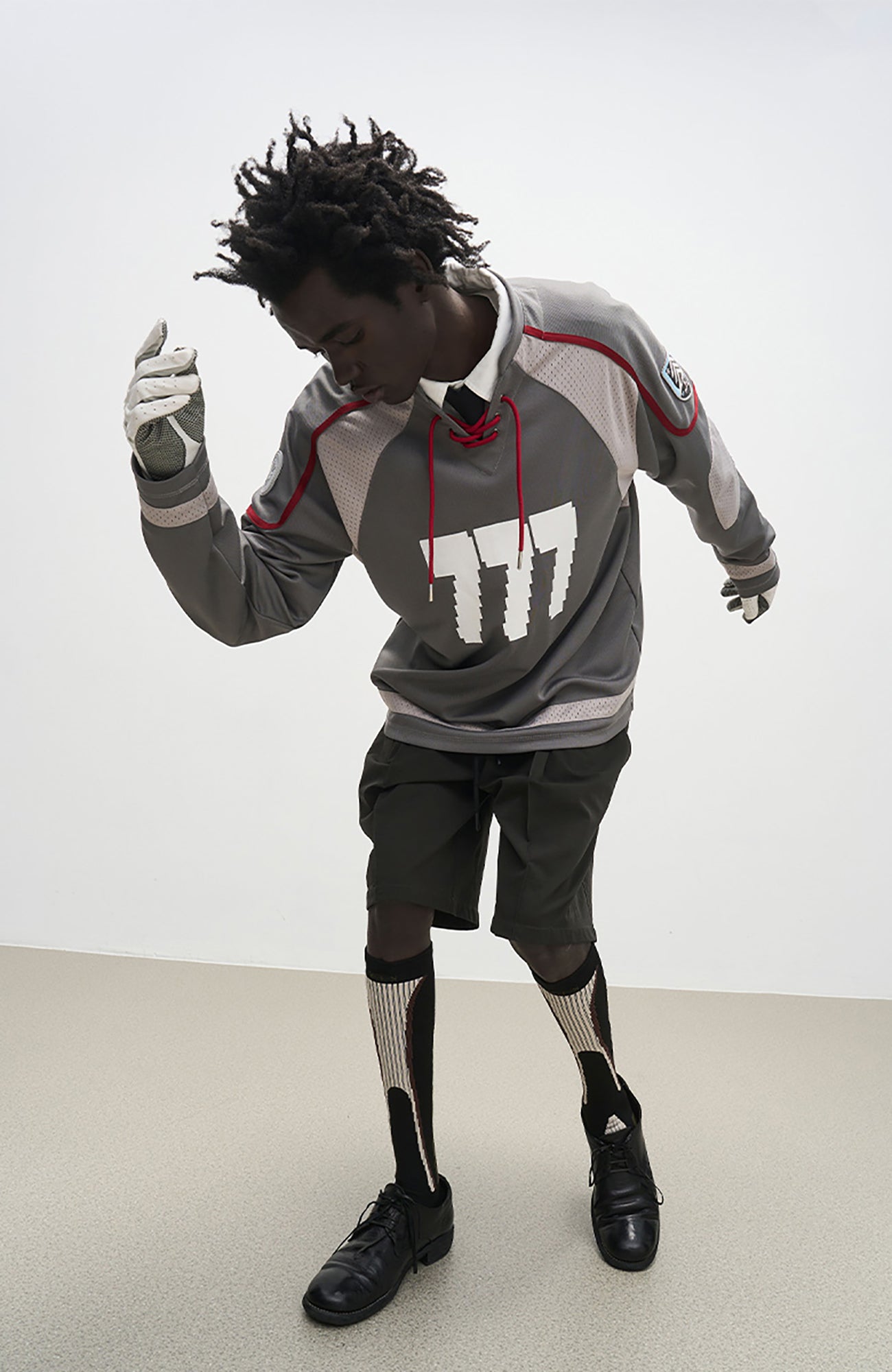 7440 37 1 Drawstring Panelled Hockey Jersey