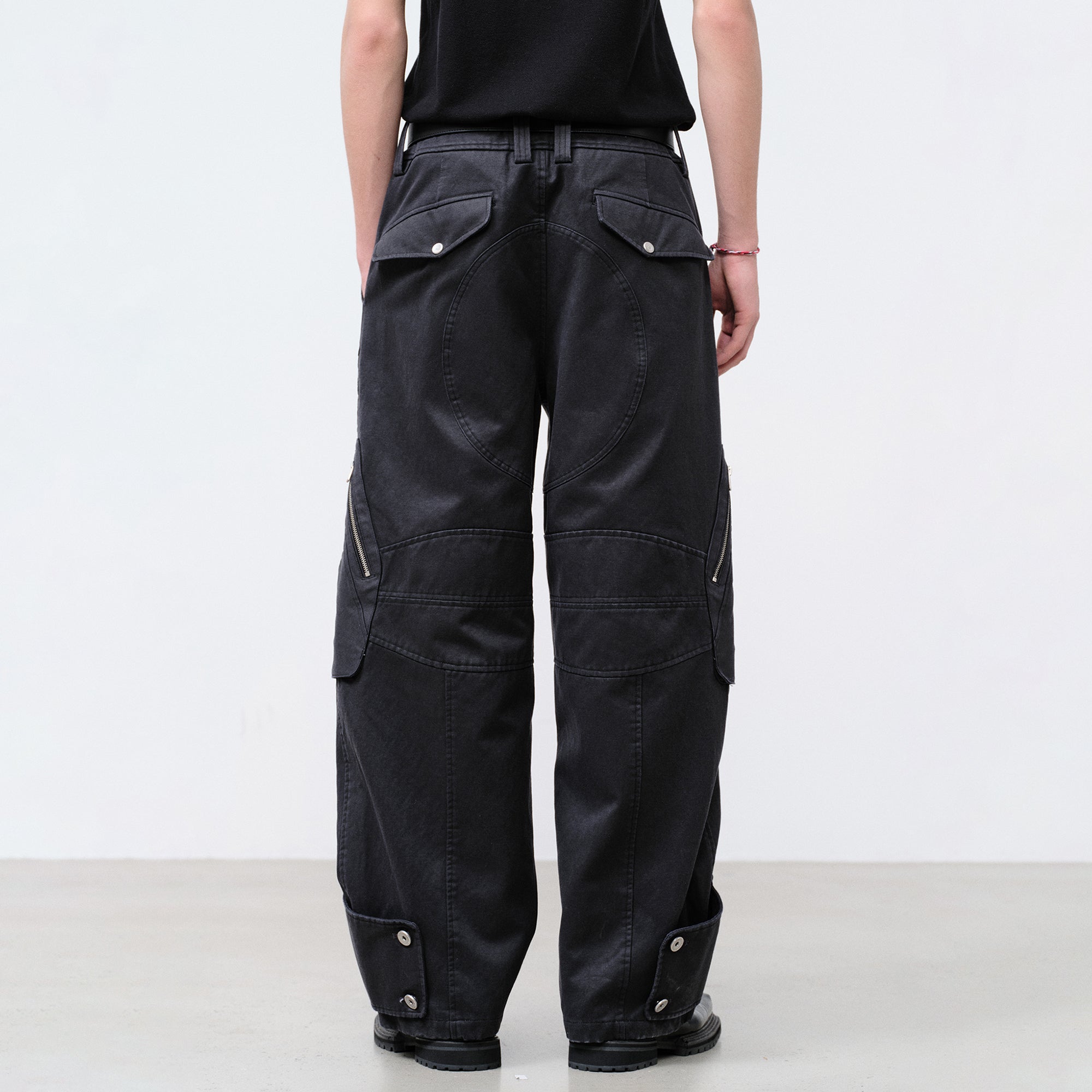 FACEONLAB Futuristic Multi-Pocket Utility Trousers