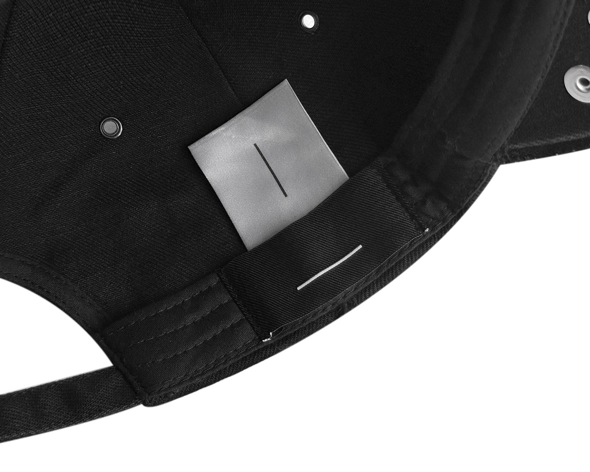 CINDER VEIN Washed Frayed Rivet Patch Curved-Brim Denim Cap