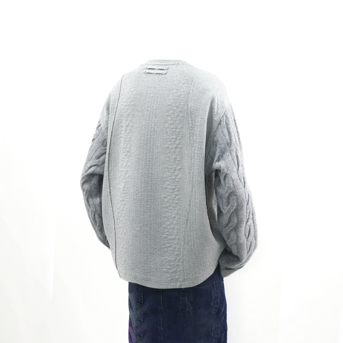 RELABEL Deconstructed Spliced Wool-Blend Textured Sweater
