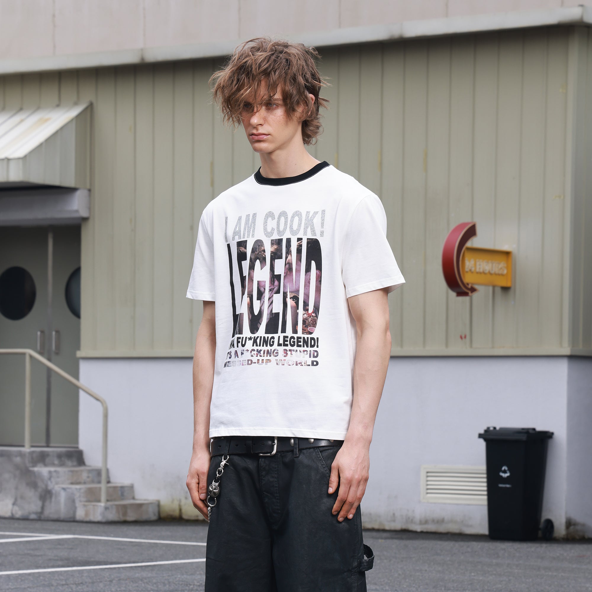 SAVAGEGROWTHWORLD Glitter Slogan Graphic Tee