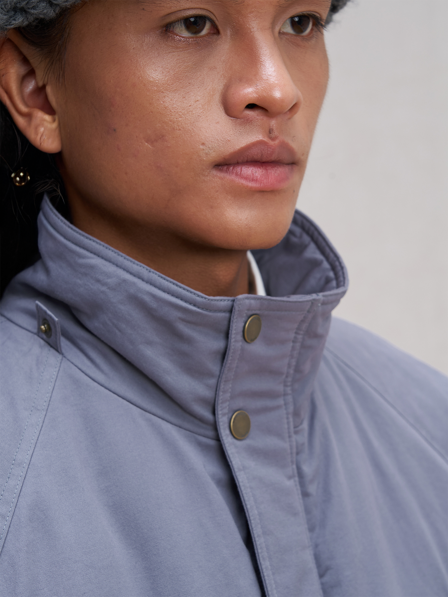 UNLIMITED MOTE Patchwork-Elbow Padded Utility Parka