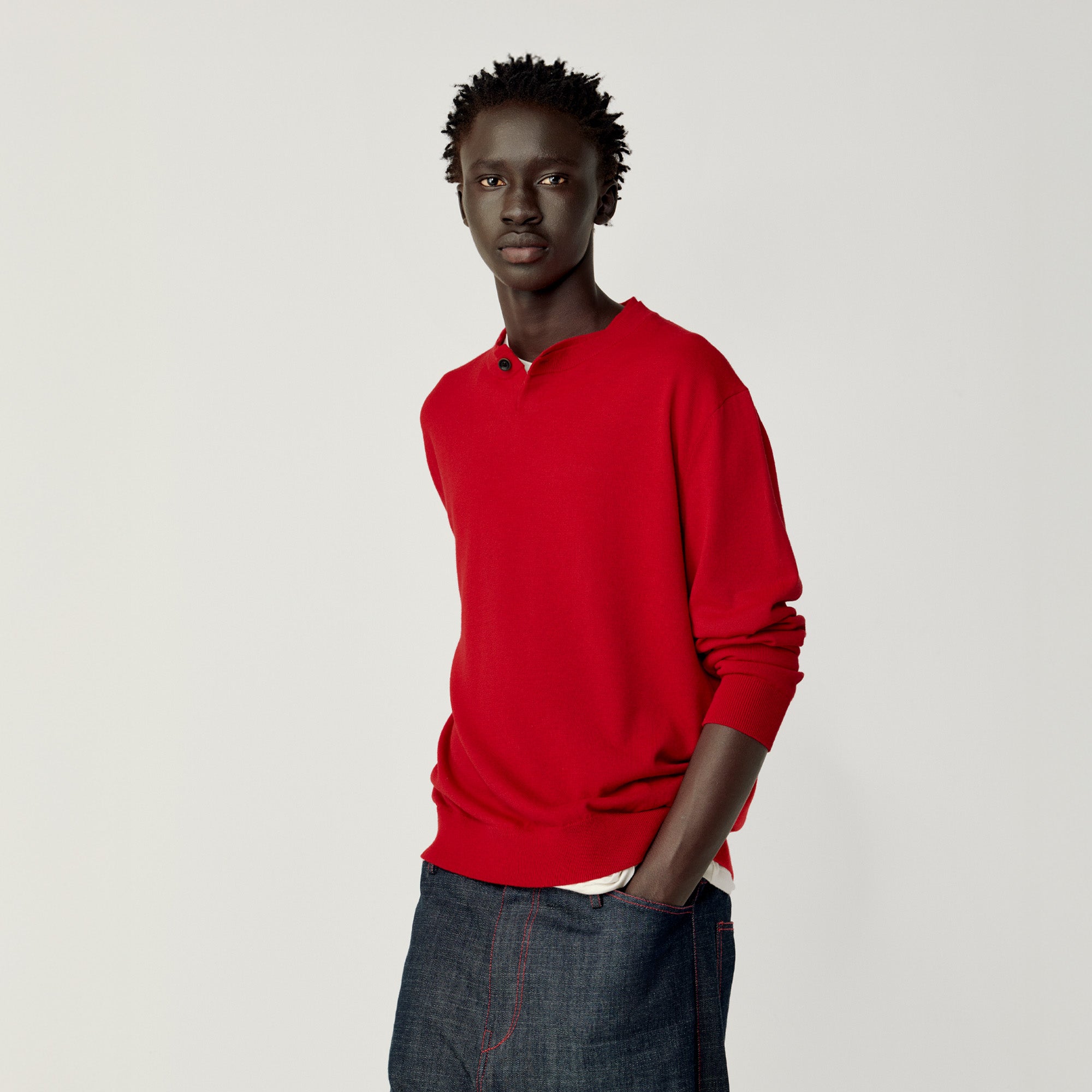 OPICLOTH Essential Layered Collar Sweater