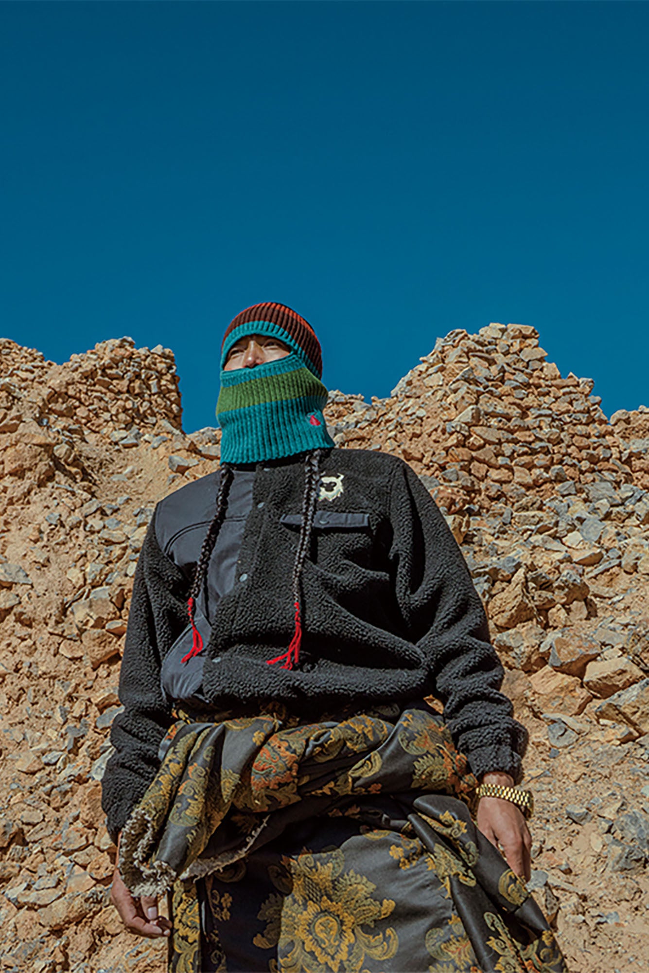 NERHI Contrast Knit Balaclava