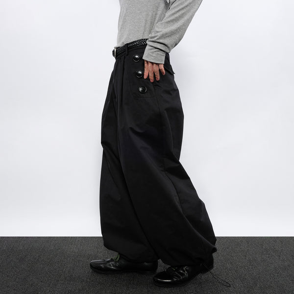7440 37 1 Side-Button Drawcord Balloon Pants