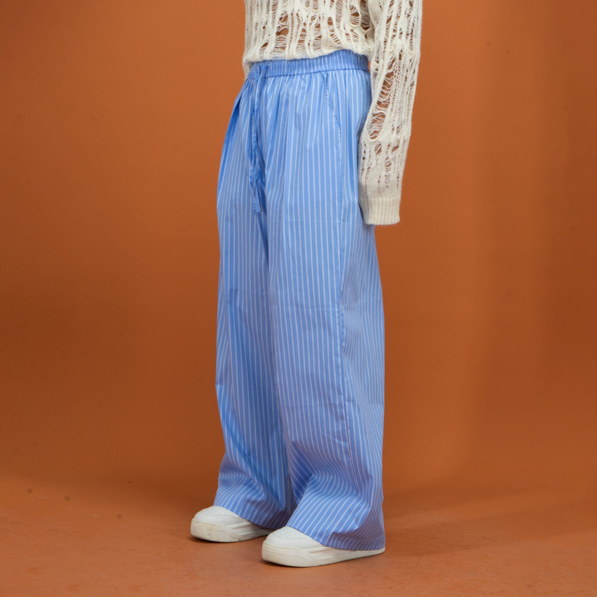 CLP Classic Striped Drawstring Wide-Leg Pants