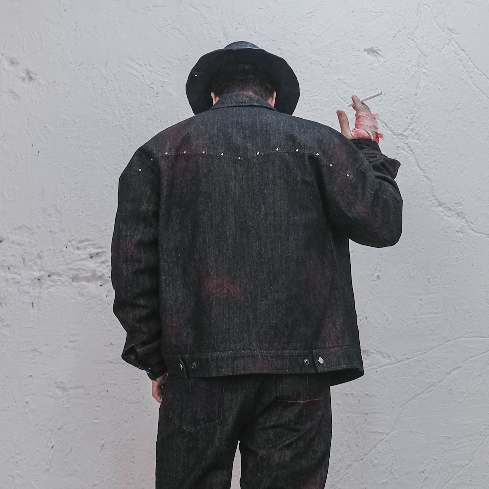 UNDERWATER Bloodstained Raw Denim Jacket
