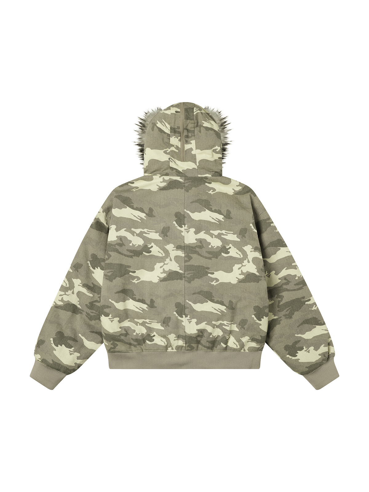 TGNS Detachable Fur-Collar Hooded Padded Parka