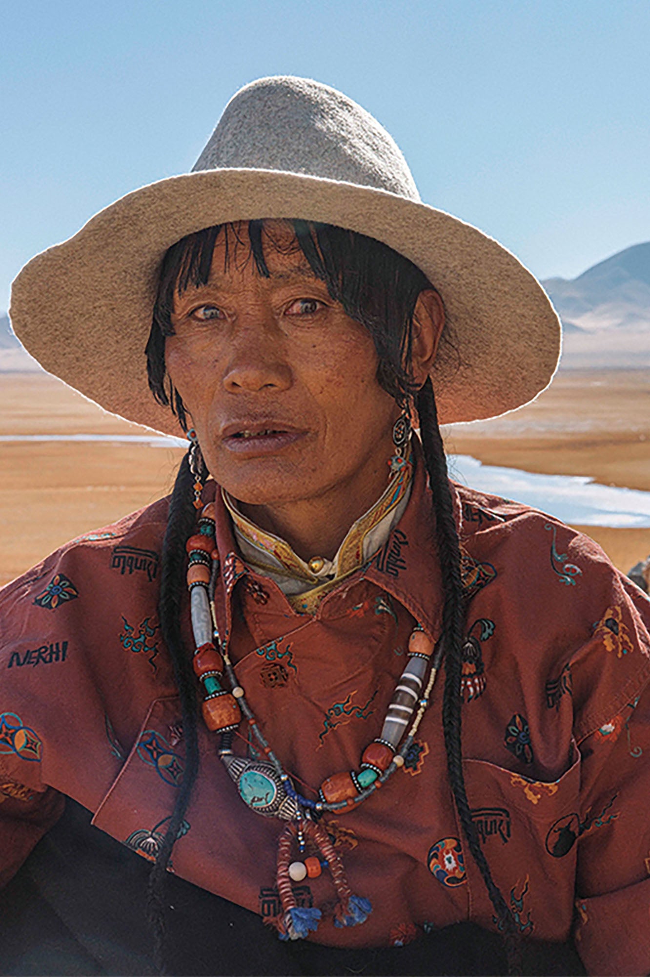 NERHI Tribal Wool Pendant Necklace