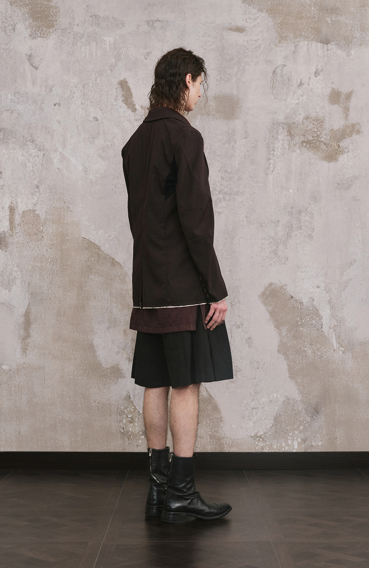 ILNya Nieternite Nifutur Spliced Knit Blazer Jacket