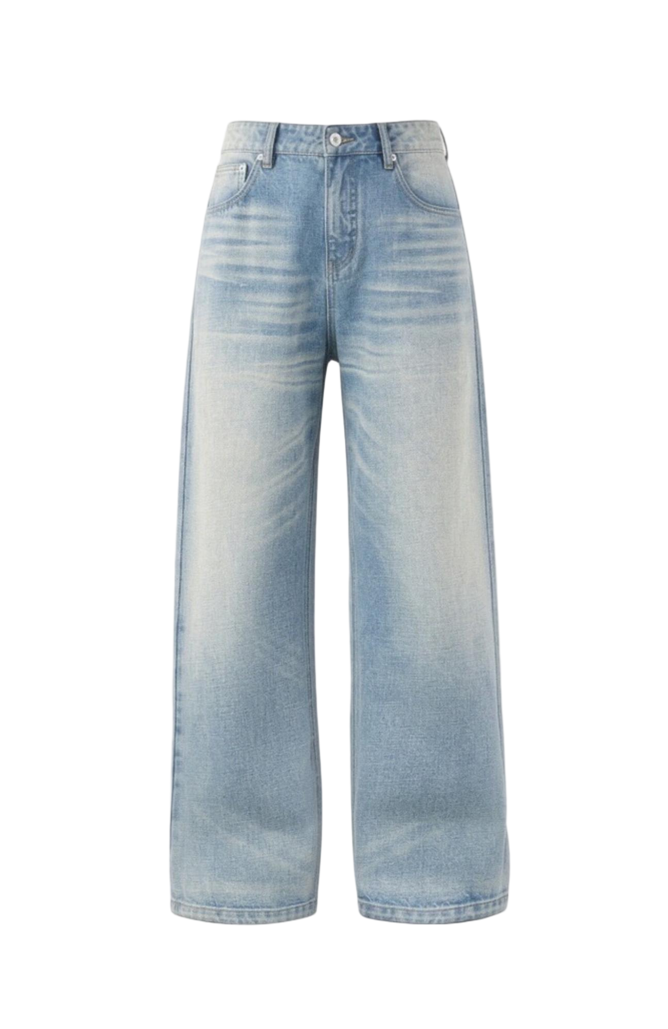 KREATE Whisker-Crease Flared Jeans