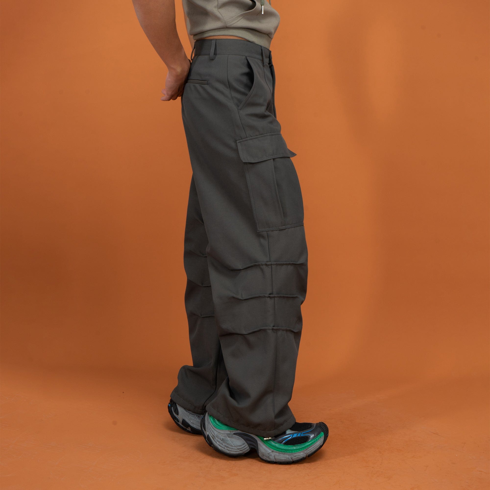 CLP Big-Pocket Crinkled Cargo Pants