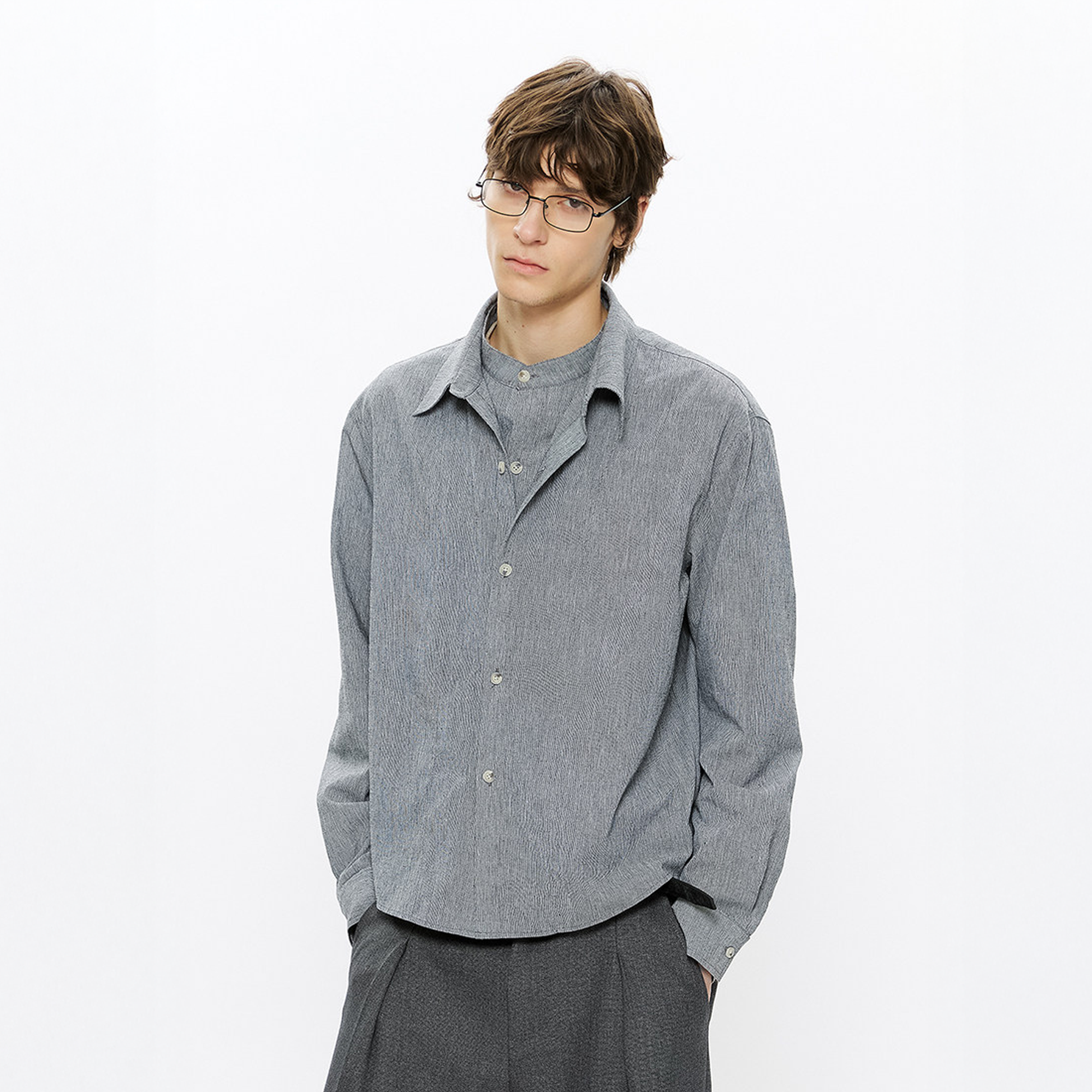 KREATE Linen Layered Check Shirt, premium urban and streetwear designers apparel on PROJECTISR.com, KREATE