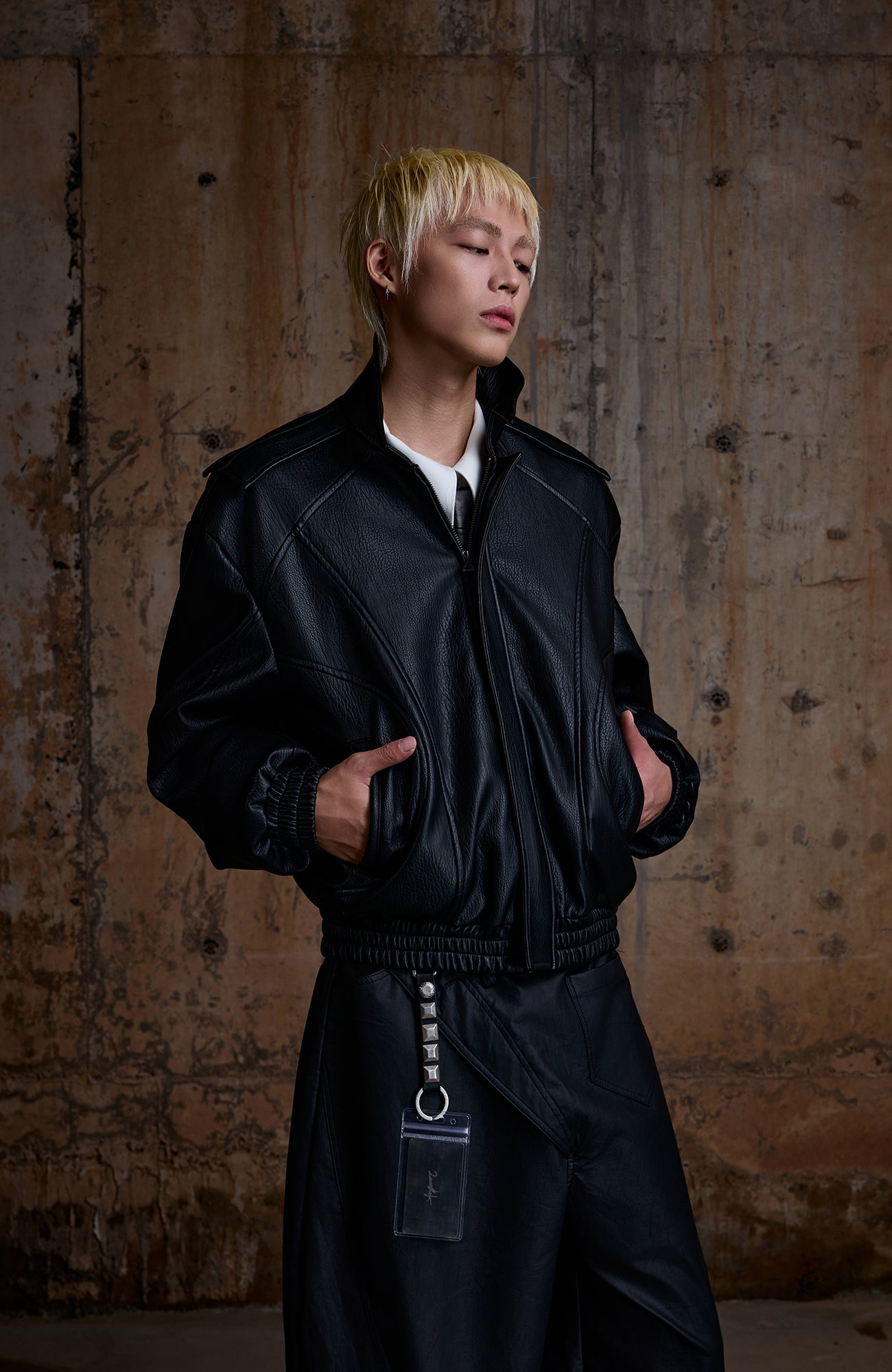 2000RSK Asymmetrical Spliced Sculptural Curved Trousers