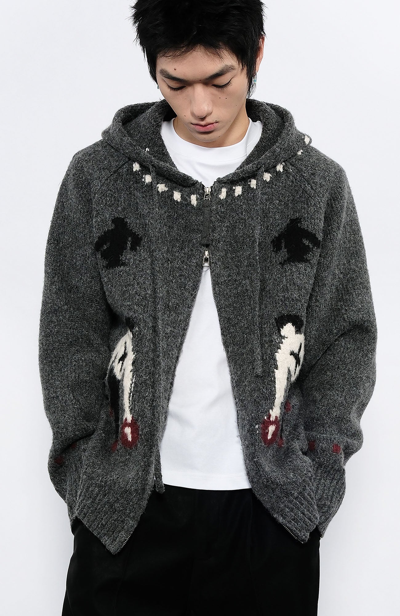 7440 37 1 Fair Isle Wool-Blend Hooded Cardigan, premium urban and streetwear designers apparel on PROJECTISR.com, 7440 37 1