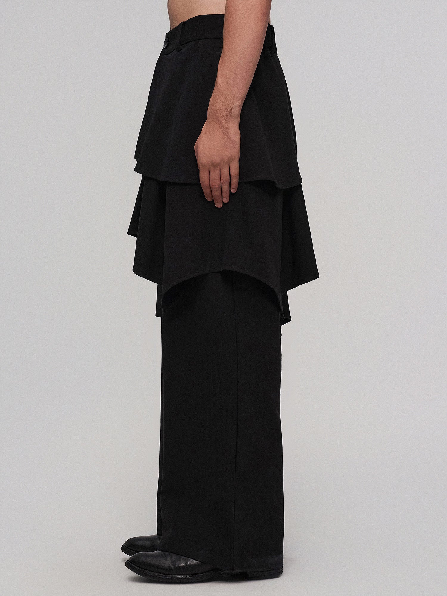ILNya Nieternite Nifutur Asymmetric Layered Panel Skirt Pants
