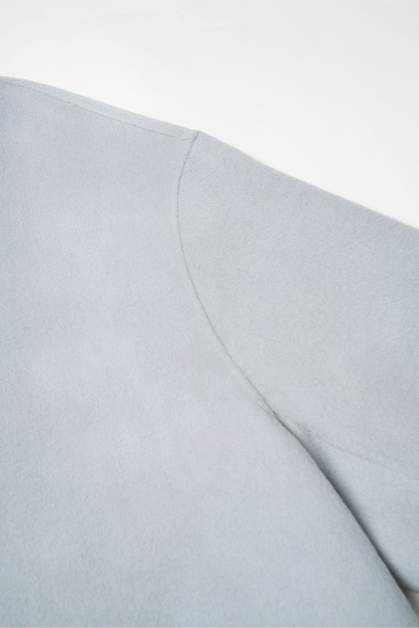 OUYANG WENJUN Single-Breasted Wool Overcoat Gray