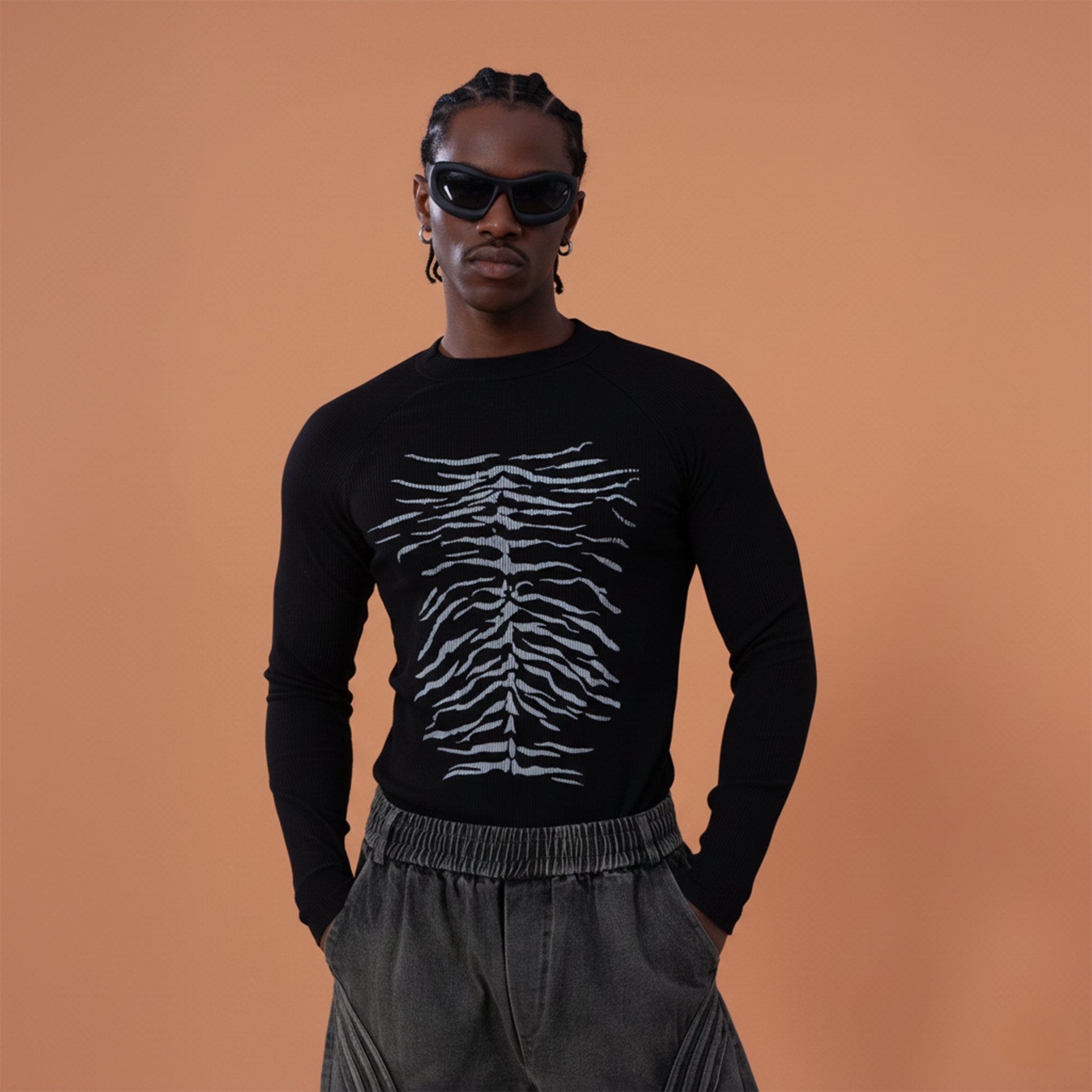 CLP Ribcage Graphic Fitted Long Sleeve Tee