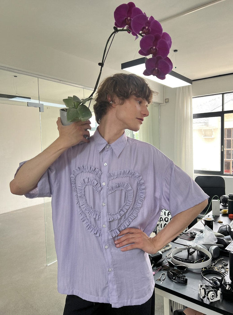 LEONSENSE Heart Half Shirt, premium urban and streetwear designers apparel on PROJECTISR.com, LEONSENSE