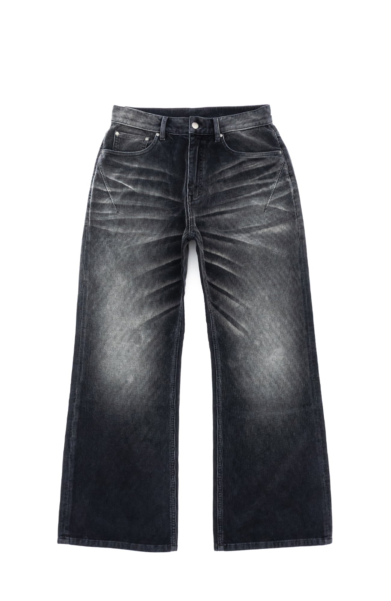 IN EXISTENCE Star Embroidered Corduroy Flare Jeans, premium urban and streetwear designers apparel on PROJECTISR.com, IN EXISTENCE