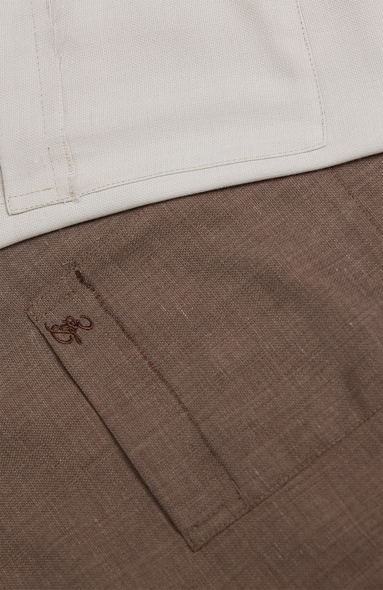 RELABEL Linen Blend Frayed Hem Shirt