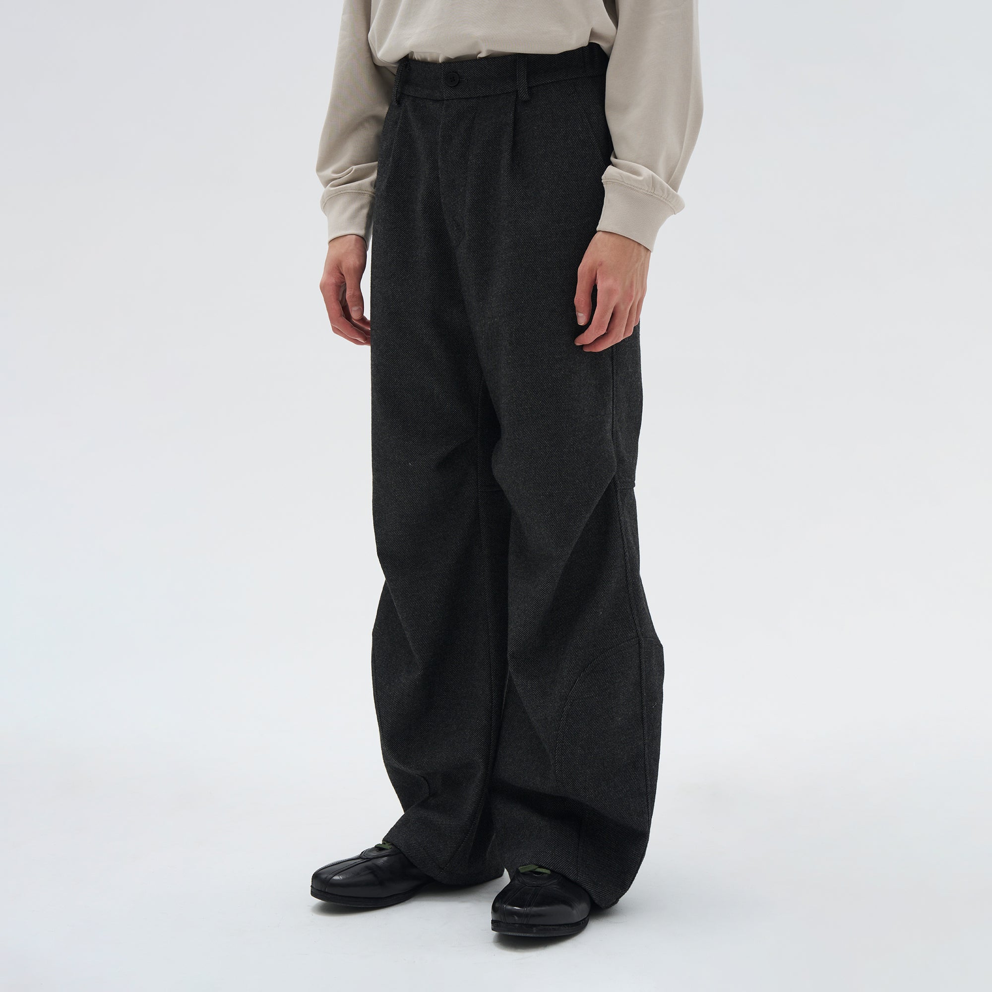 7440 37 1 Wool-Blend Straight-Leg Trousers