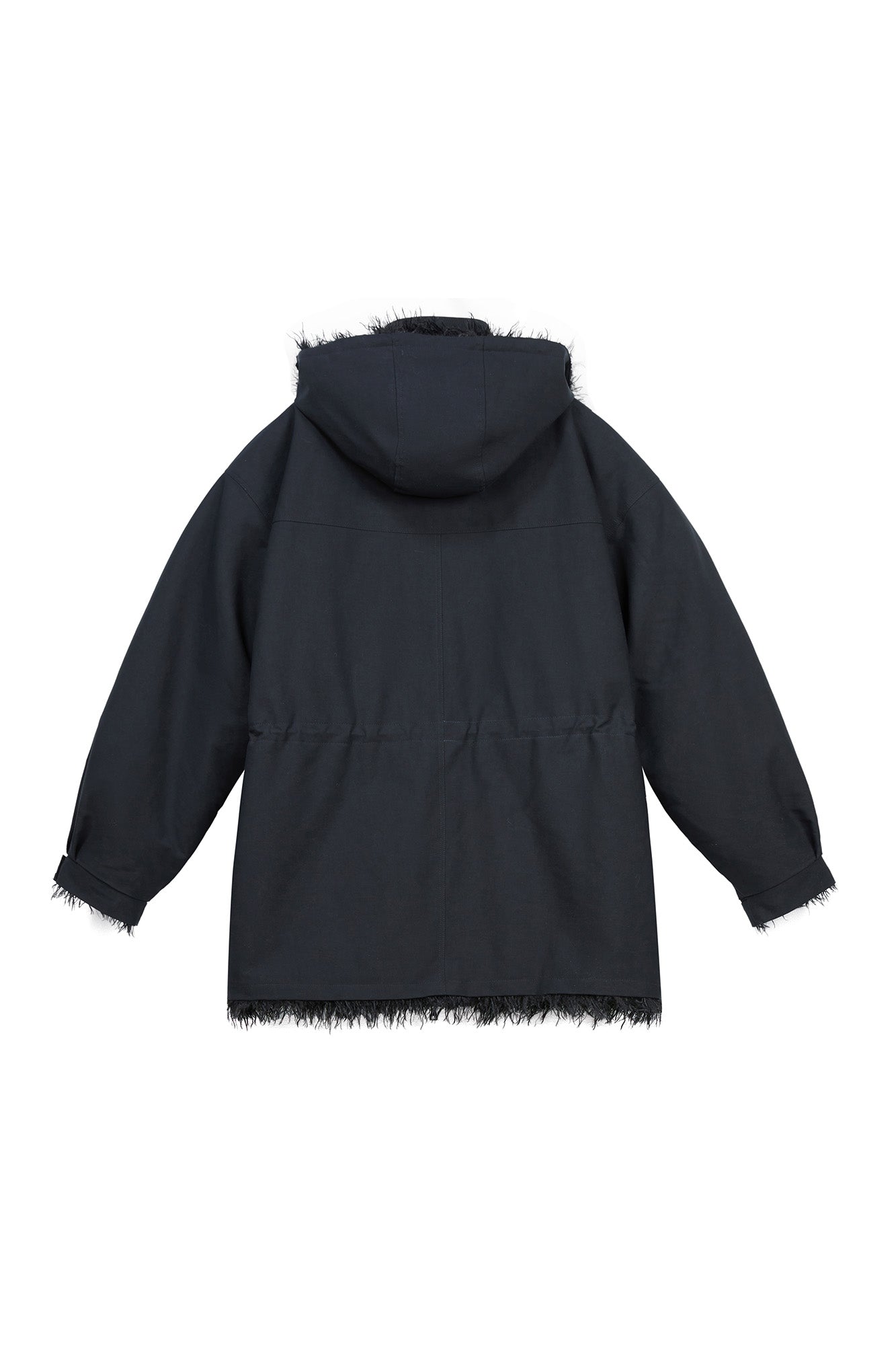 VANN VALRENCE Detachable Hood Faux-Fur Collar Parka
