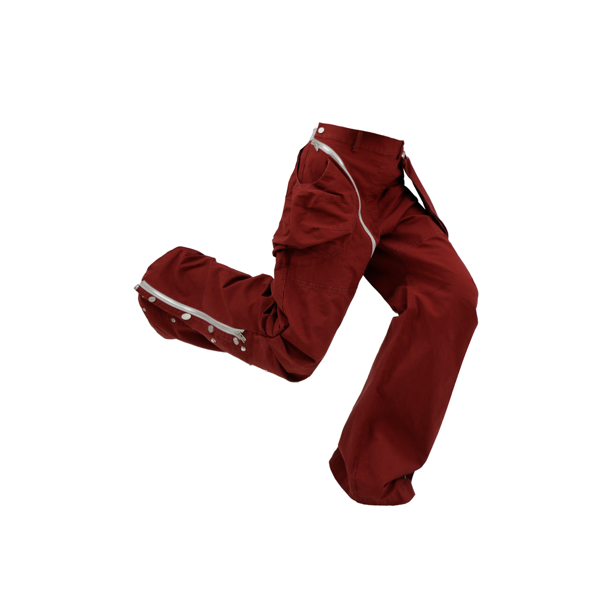 RELABEL Pleated Deconstructed Detachable-Waist Cargo Trousers