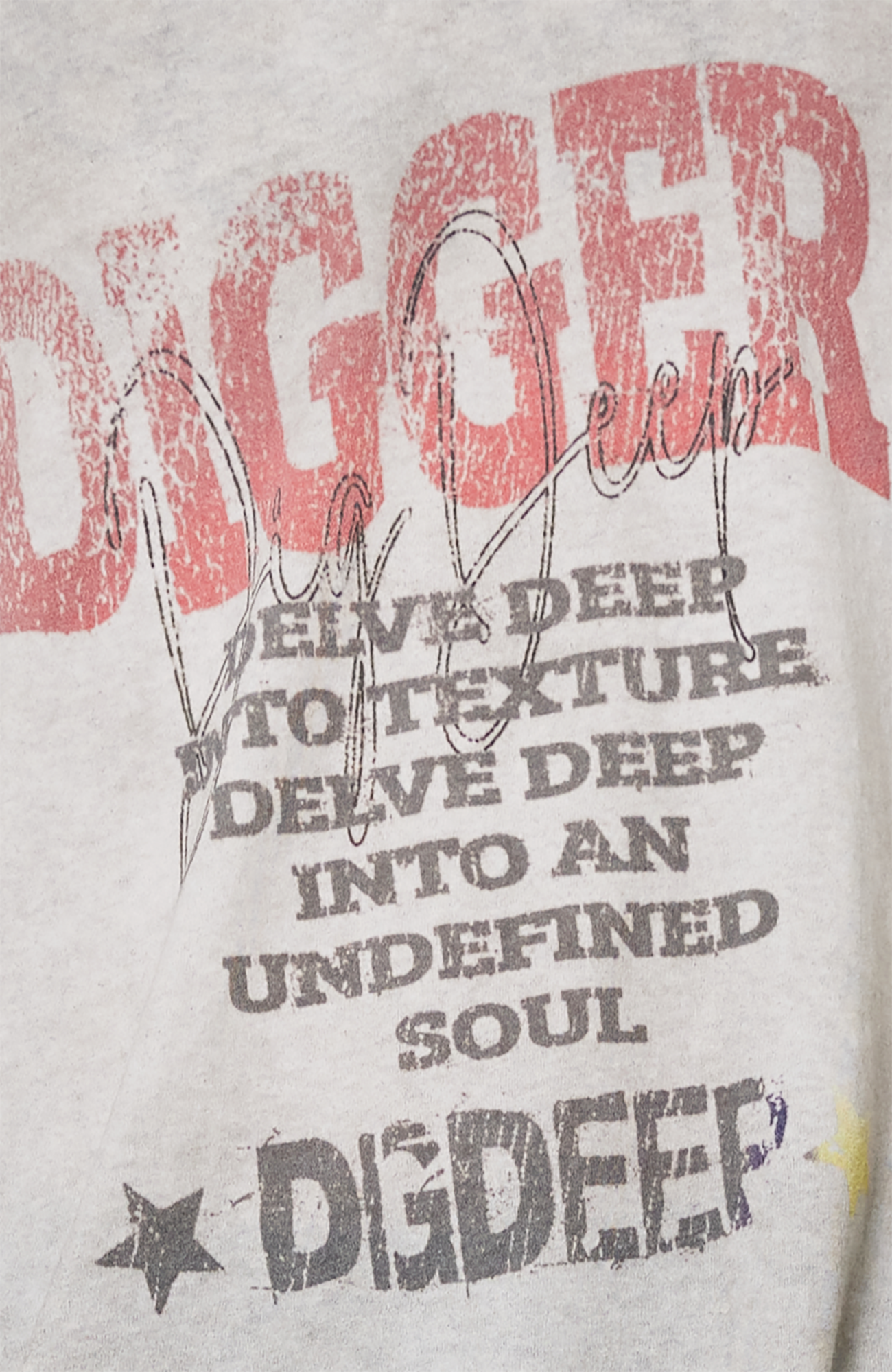 RELABEL Distressed Graphic Long-Sleeve Tee