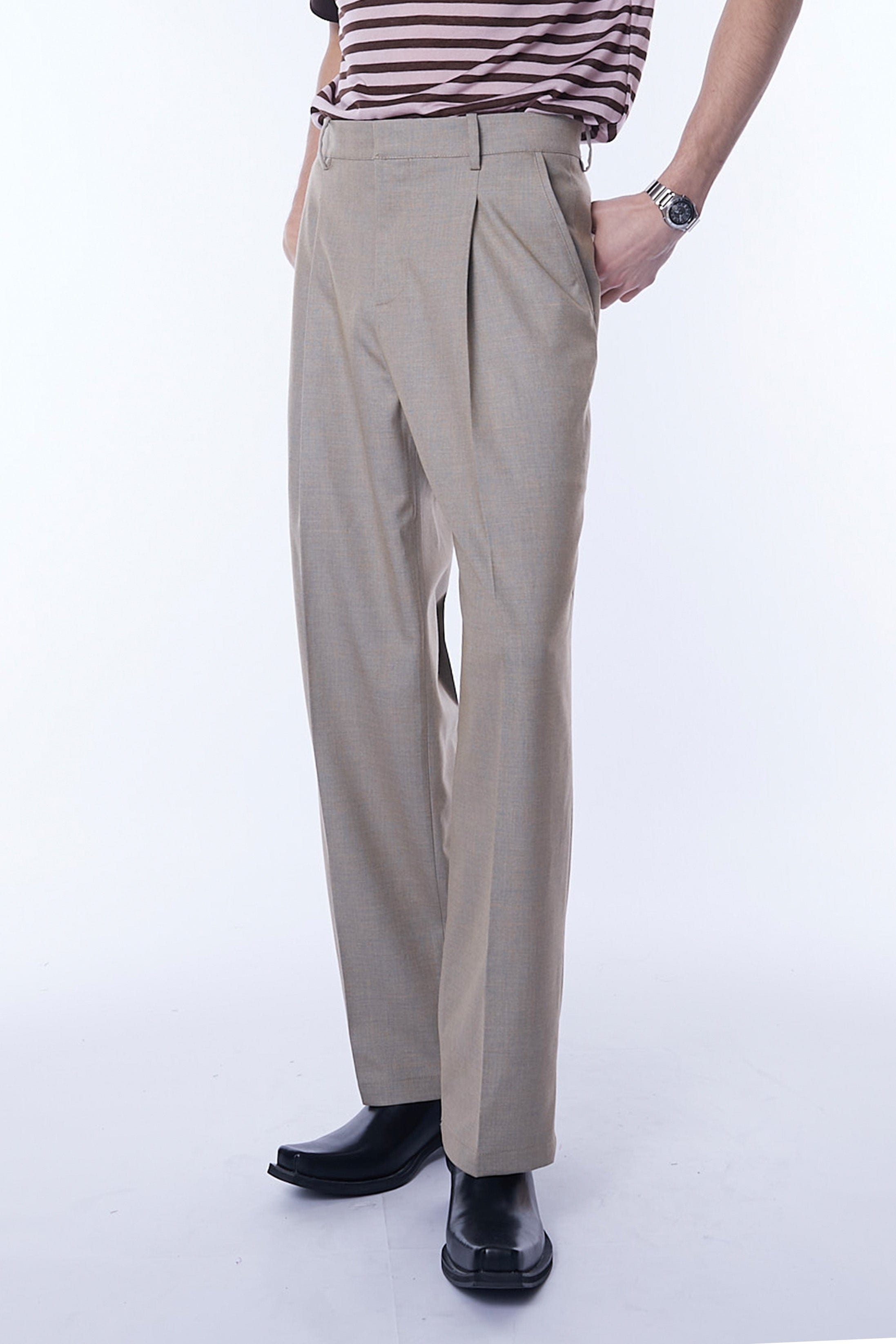 ASSEEN Essential Pleated Straight-Leg Cigarette Trousers, premium urban and streetwear designers apparel on PROJECTISR.com, ASSEEN