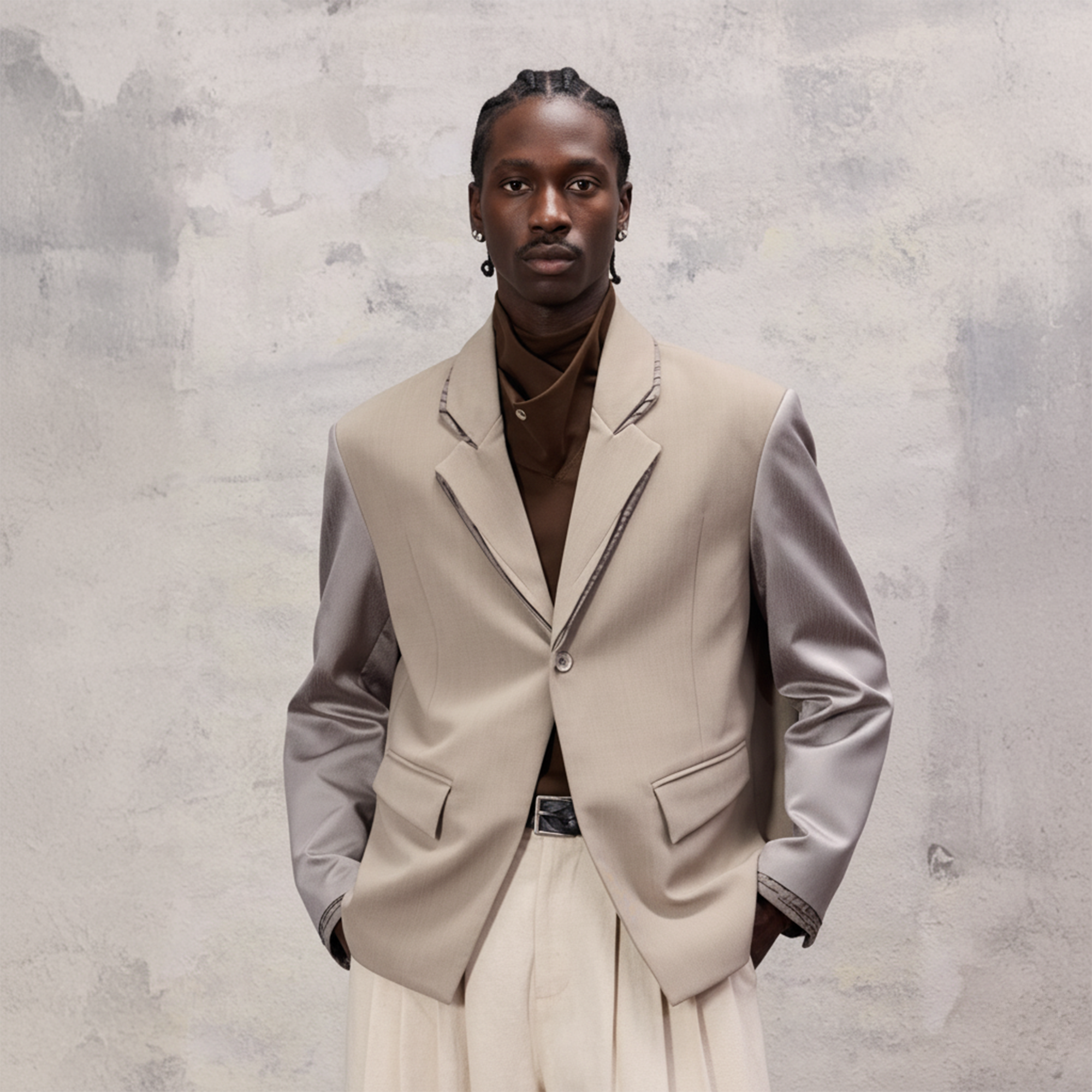 ALVNG AR ANTS Essential Sheen Spliced Blazer