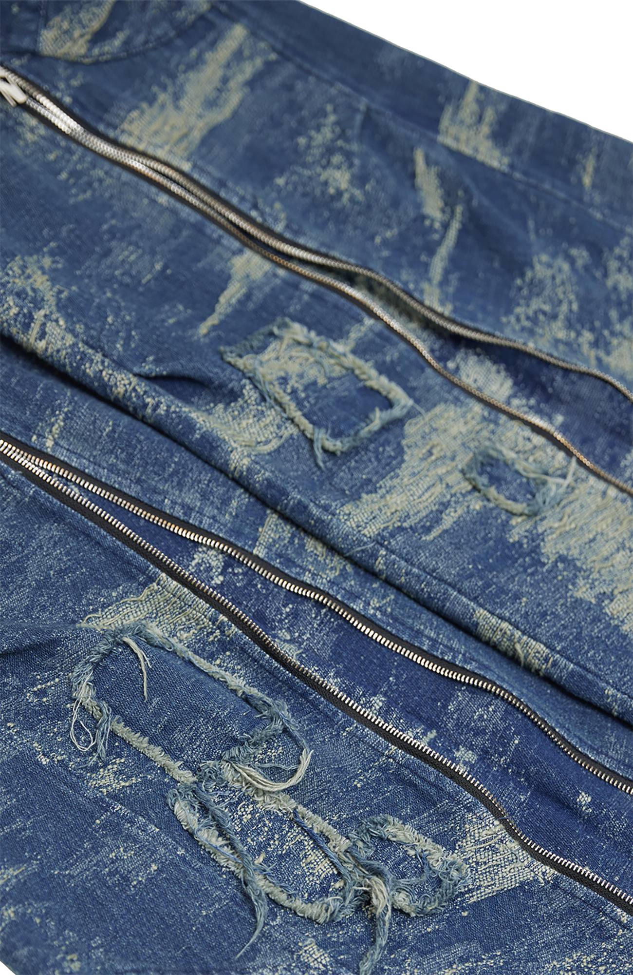 RELABEL Convertible Distressed Denim Overalls