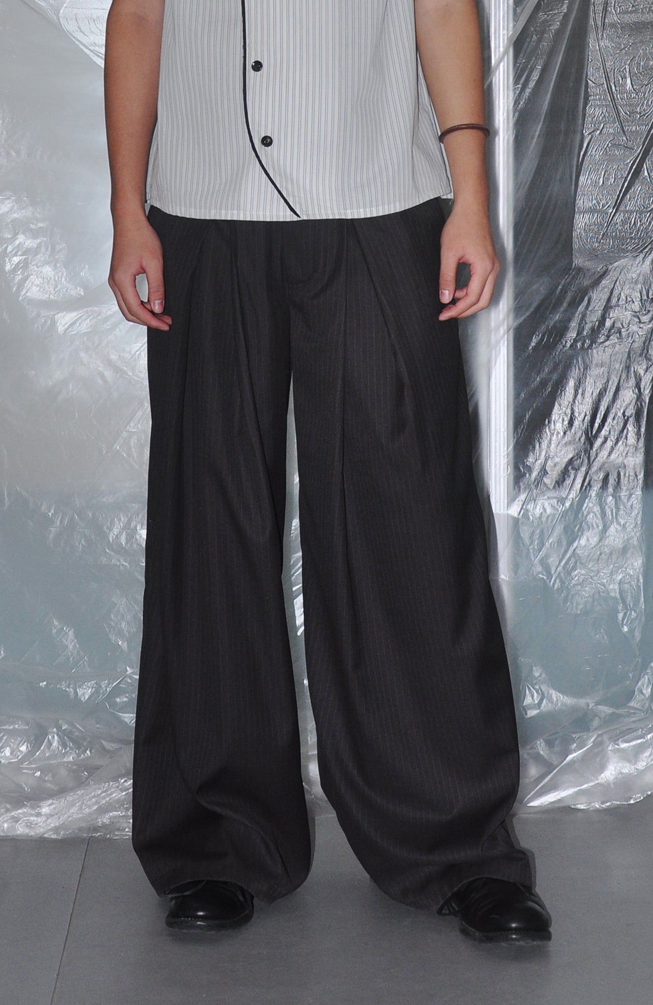 7440 37 1 Pleated Pinstripe Trousers