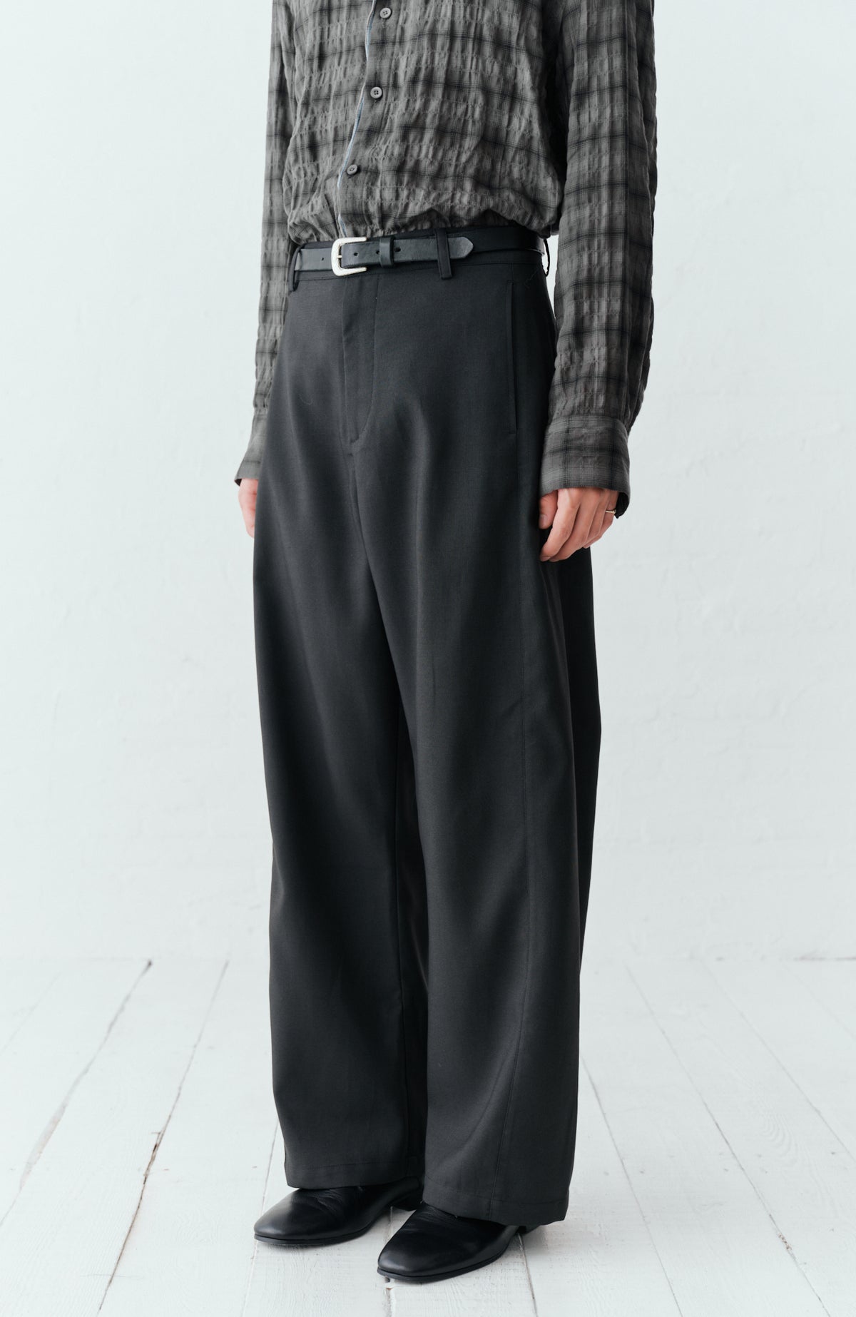 GRAINMUSTARD Double Pleat High-Waist Trousers