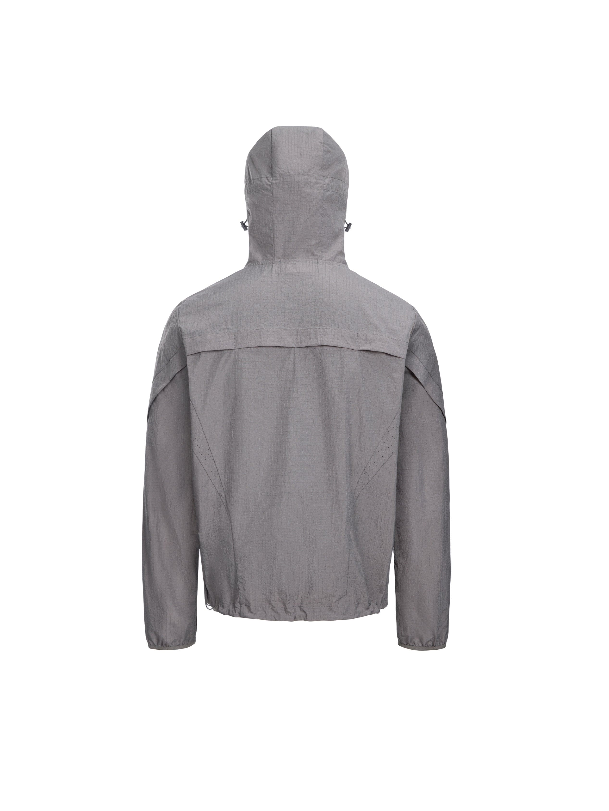 CATSSTAC Arc Panel Dual-Zip UV Protect Hooded Jacket, premium urban and streetwear designers apparel on PROJECTISR.com, CATSSTAC