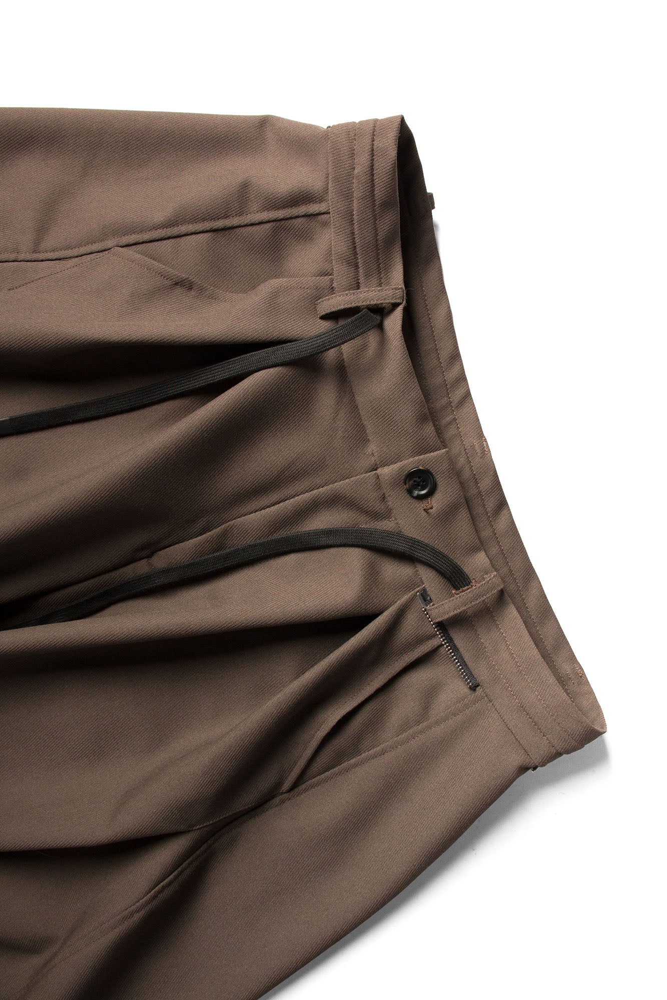 RELABEL Faux Layered Oversized Pants Brown