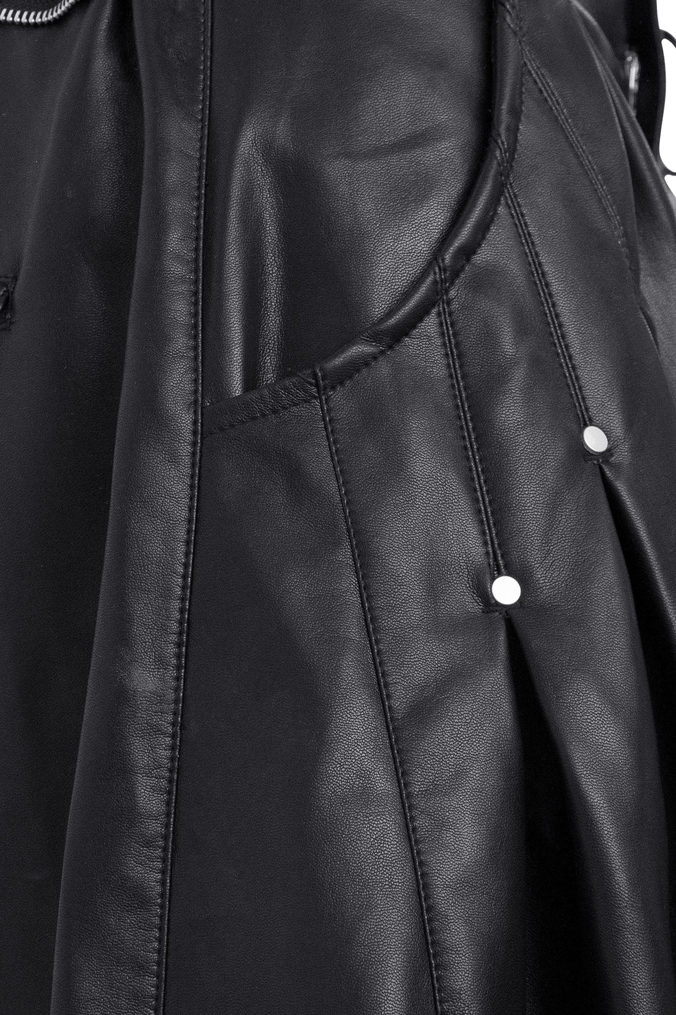 RELABEL Pleated Rivet Oversized PU Pants, premium urban and streetwear designers apparel on PROJECTISR.com, RELABEL