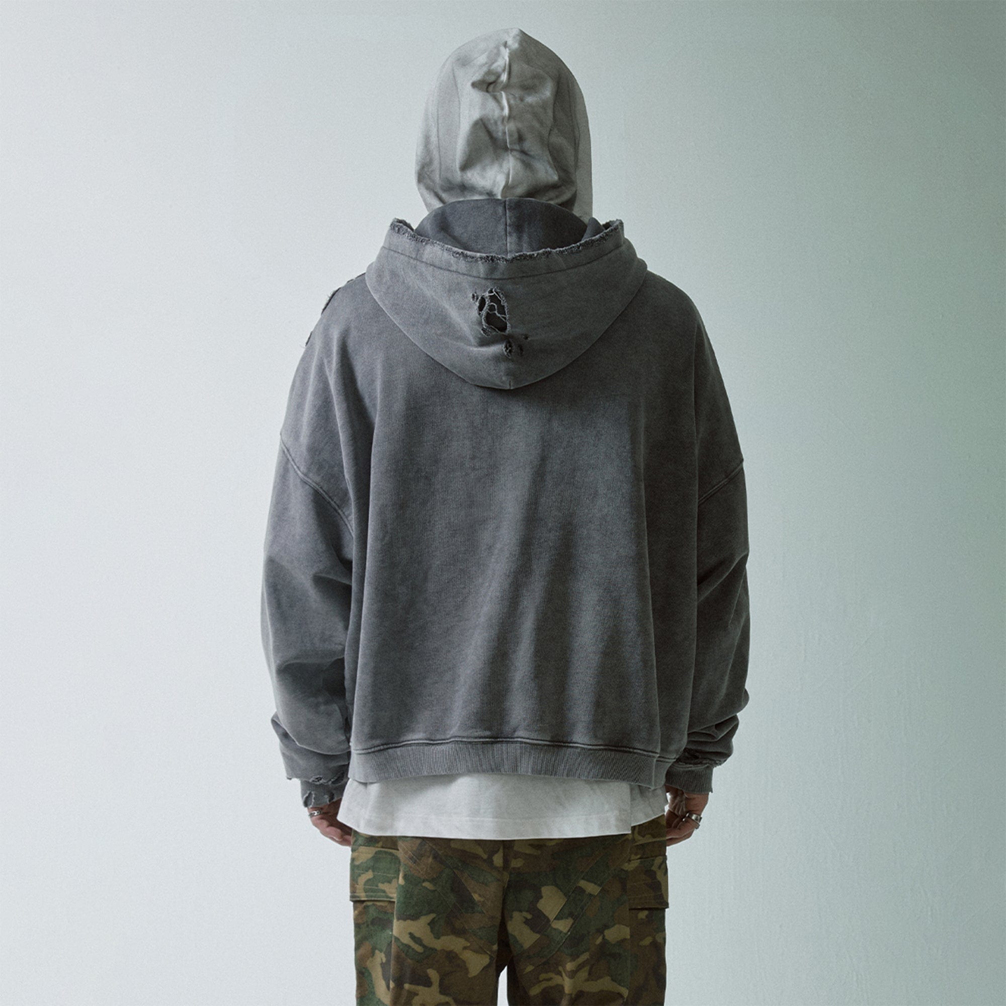 F2CE Essential Oversized Distressed Hoodie