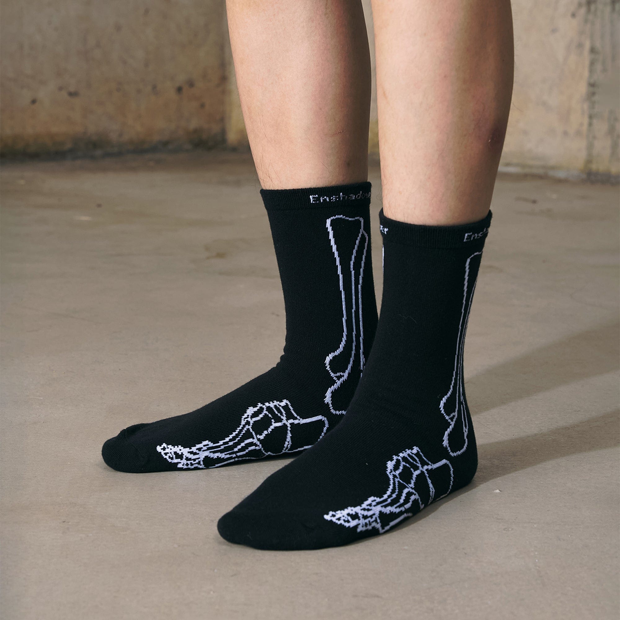 ENSHADOWER Skeleton Socks, premium urban and streetwear designers apparel on PROJECTISR.com, ENSHADOWER