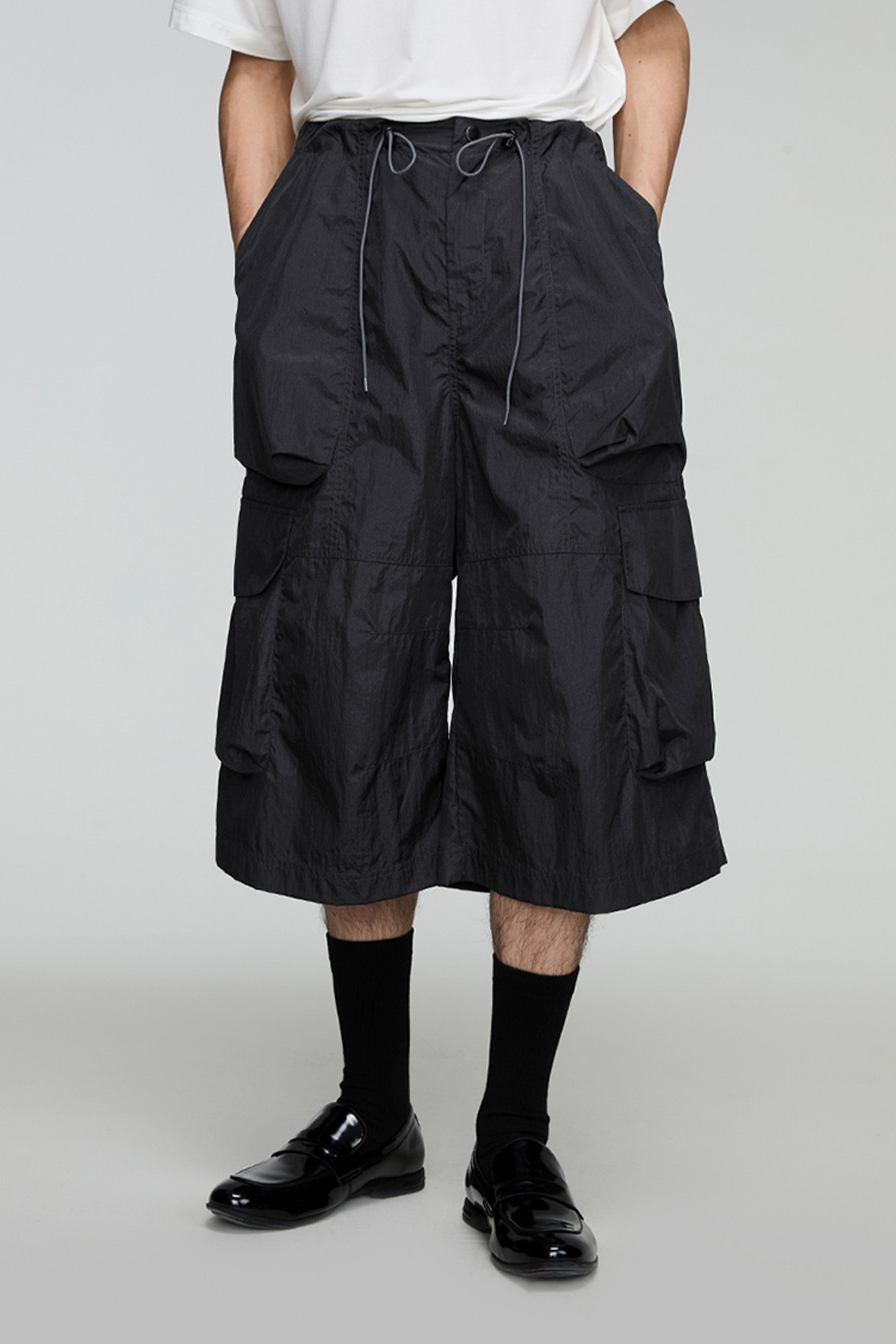OPICLOTH Multi-Pocket Drawstring Cargo Shorts